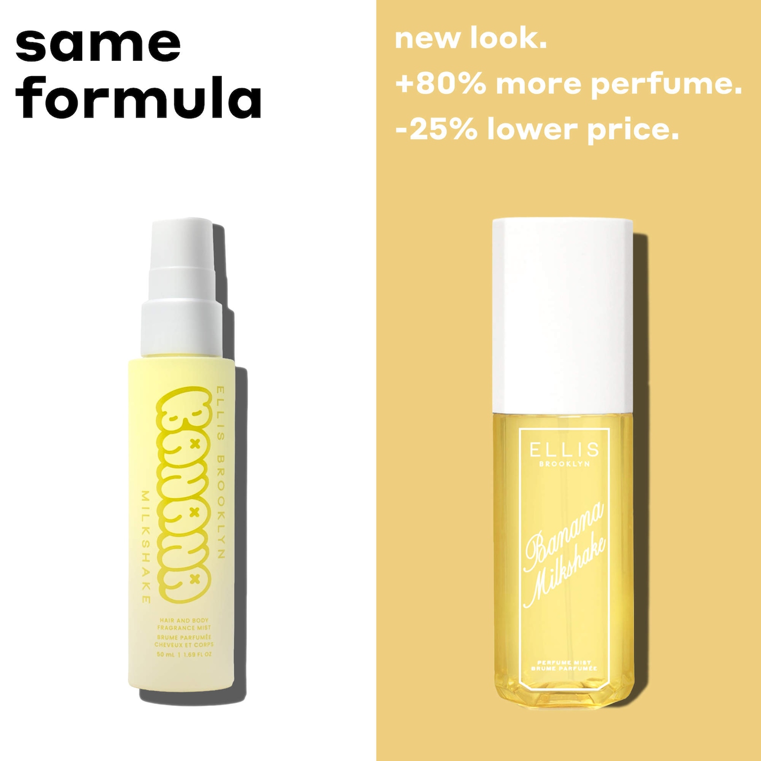 Mini BANANA MILKSHAKE Hair and Body Fragrance Mist - Ellis