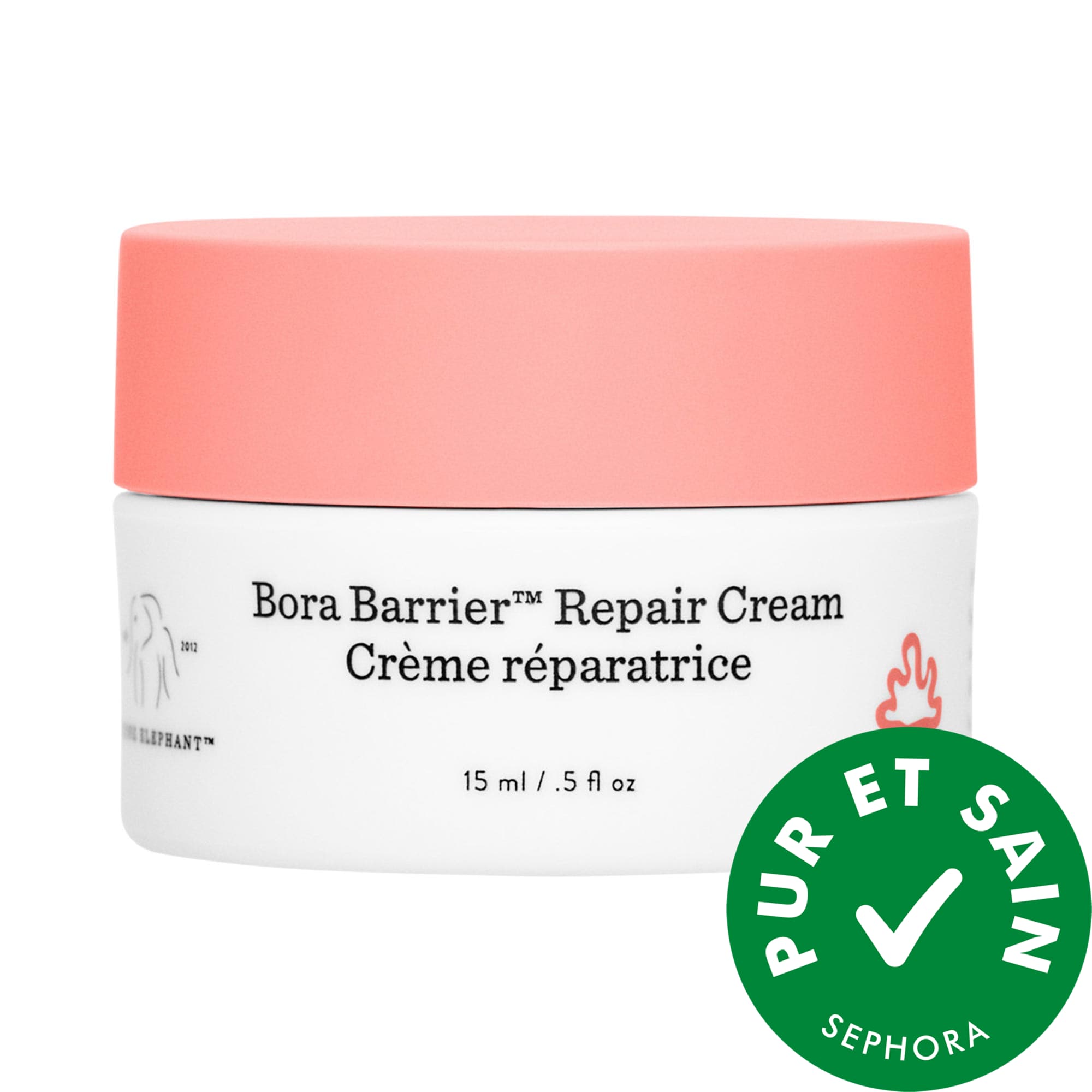 Drunk Elephant Mini crème réparatrice riche Bora Barrier avec complexe 6-Butterlipid 0.5 oz/15ml