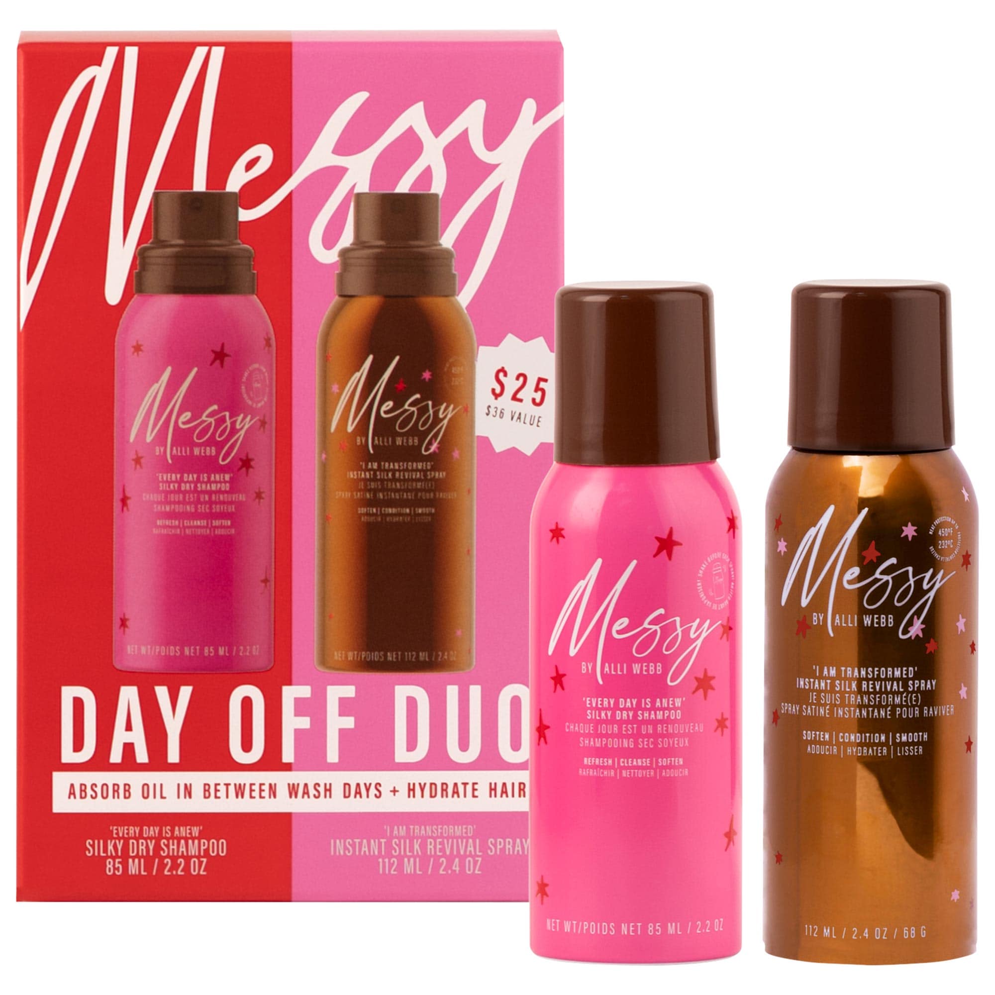 Mini Silky Dry Shampoo & Instant Silk Revival Hair Refresh Spray