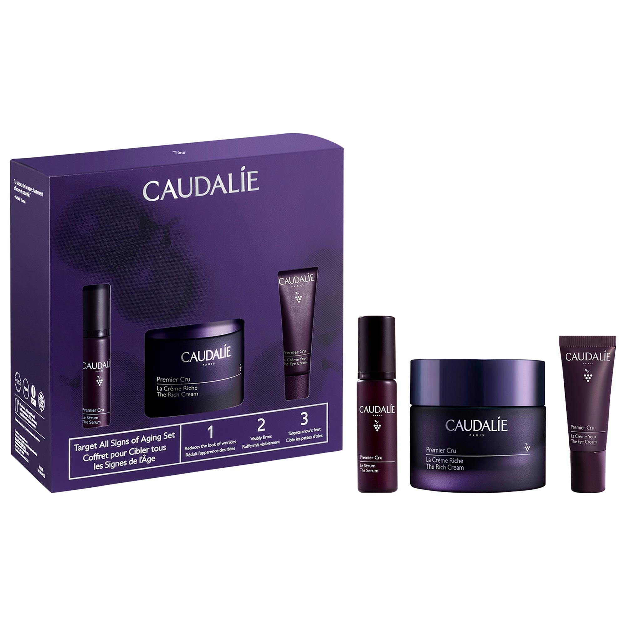 Premier Cru Anti-Aging Set for Fine Lines and Wrinkles - Caudalie