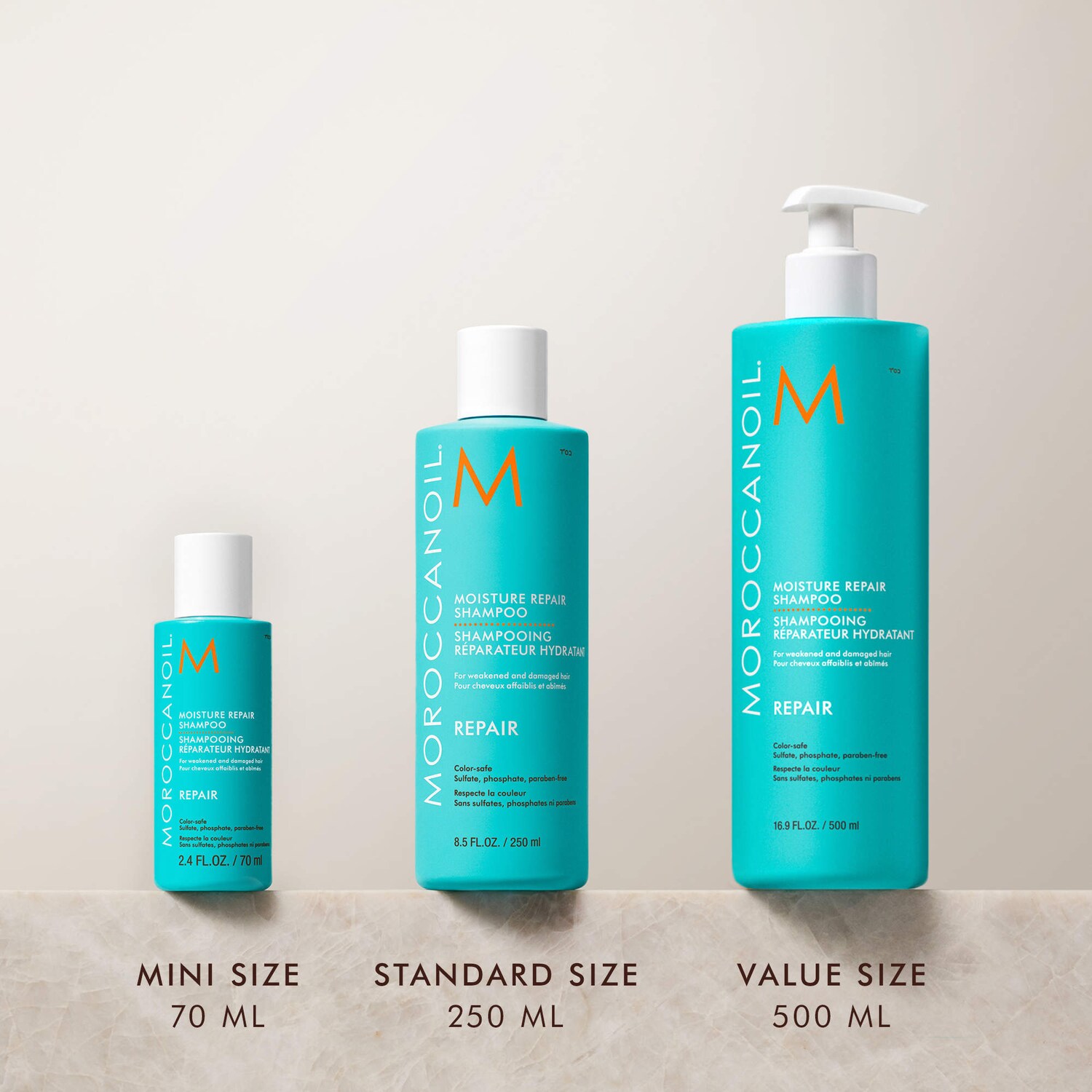 Moisture Repair Shampoo & Conditioner Half-Liter Set - Moroccanoil