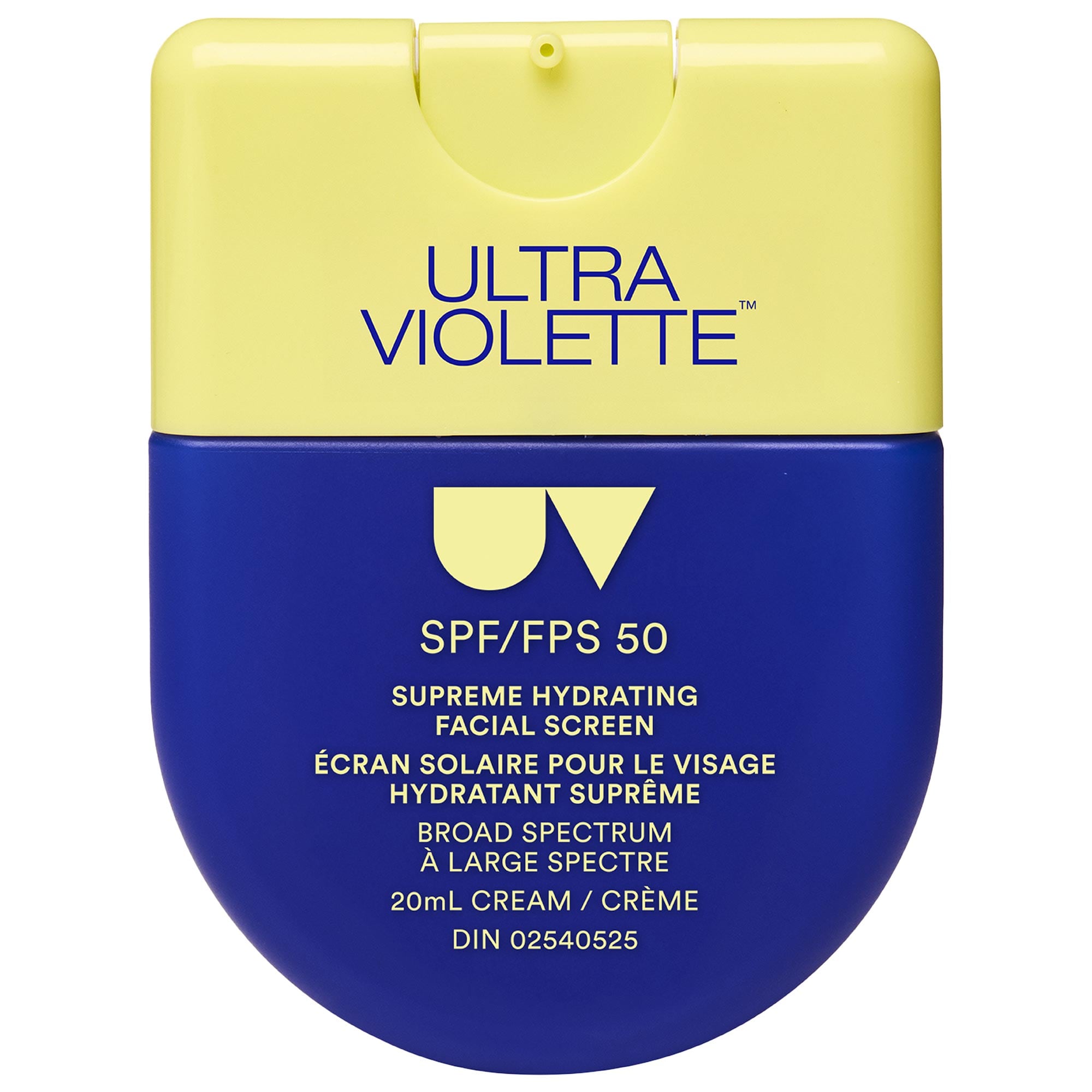 Ultra Violette Supreme Screen SPF 50 Mini Mate Facial Sunscreen Moisturizer and Primer 0.68 oz/20 ml