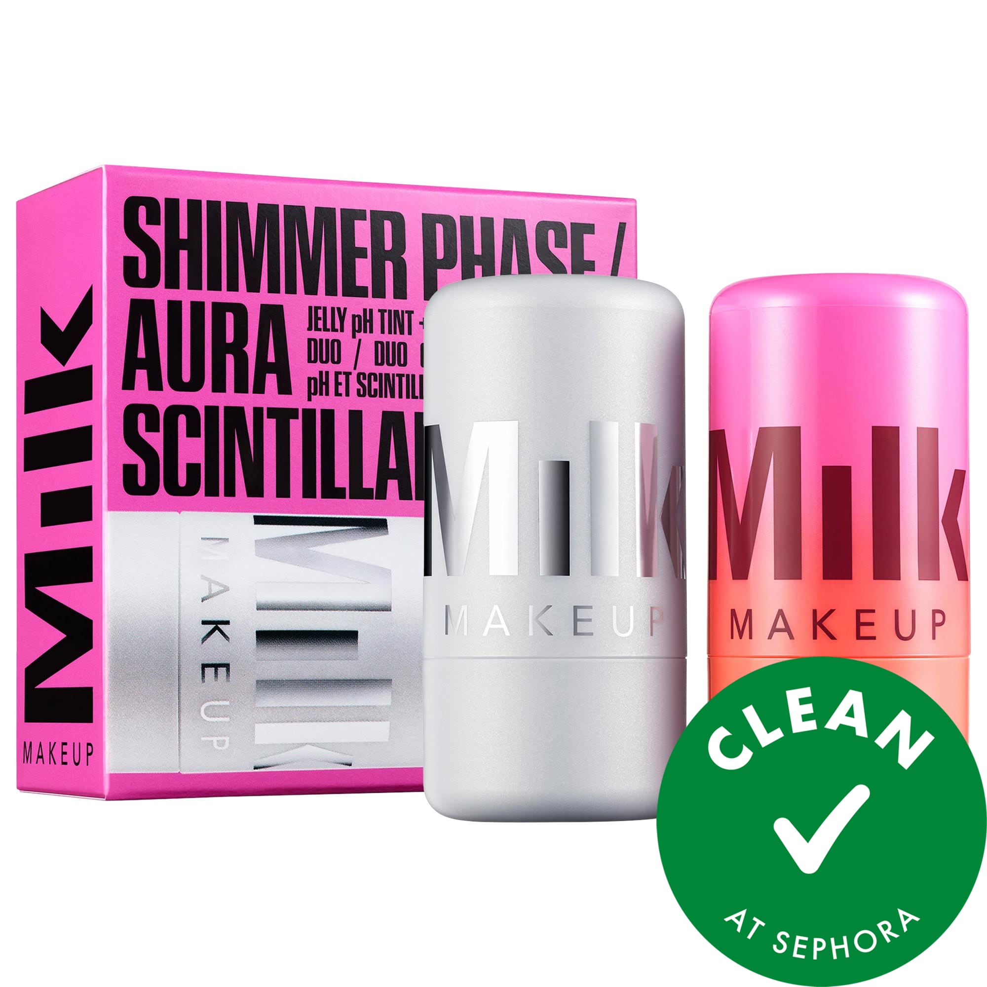Milk Makeup Shimmer pHase Cooling Water Jelly Tint + Highlight Set 0.17 oz/5 g
