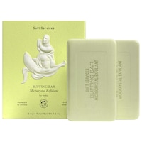 Soft Services - Green Banana Buffing Bar Exfoliating Body Bar for KP and Ingrown Hair (2 pack)
