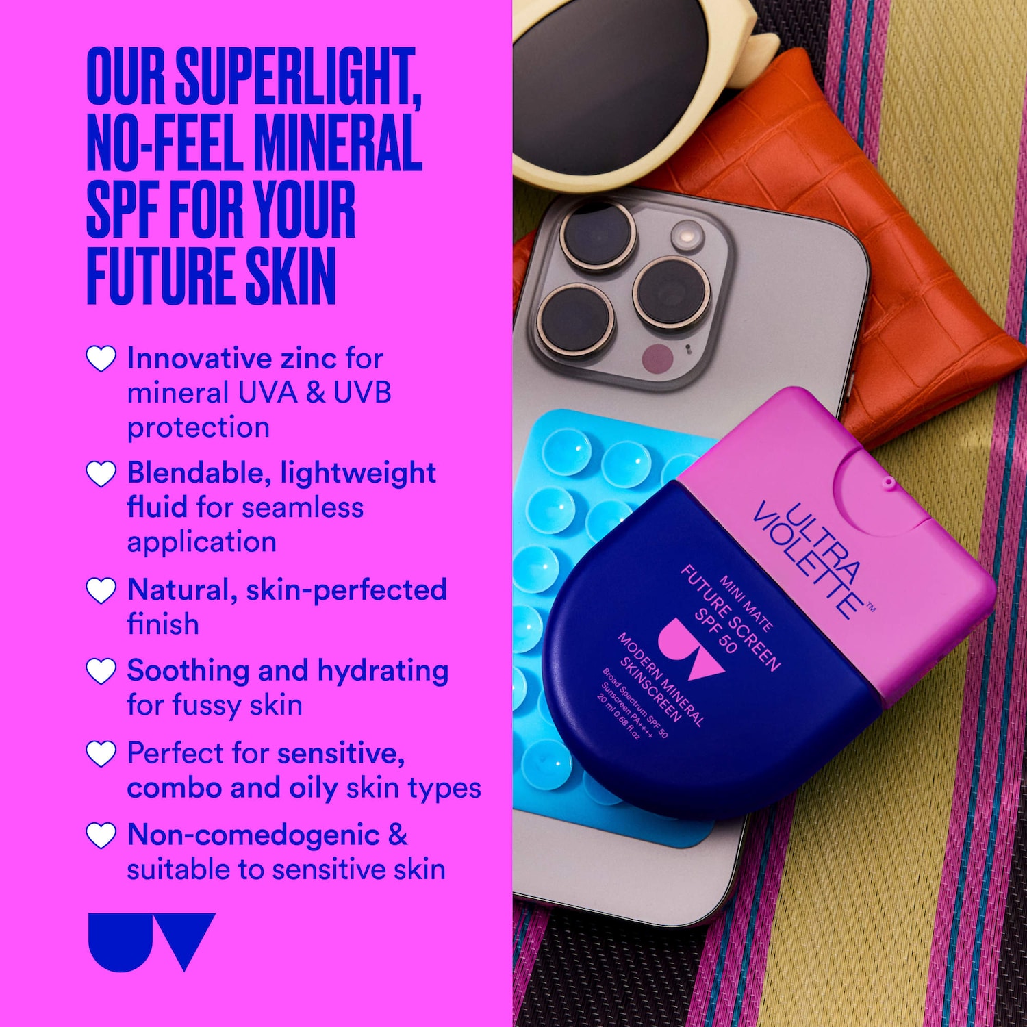 Future Screen SPF 50 Mini Mate Mineral Fragrance Free Facial