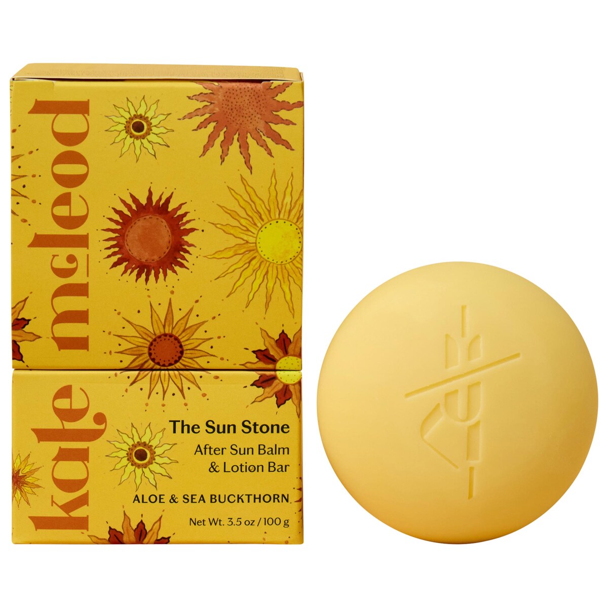 Kate McLeod Sun Stone - After Sun Balm & Lotion Bar for Sun-Soothing Relief