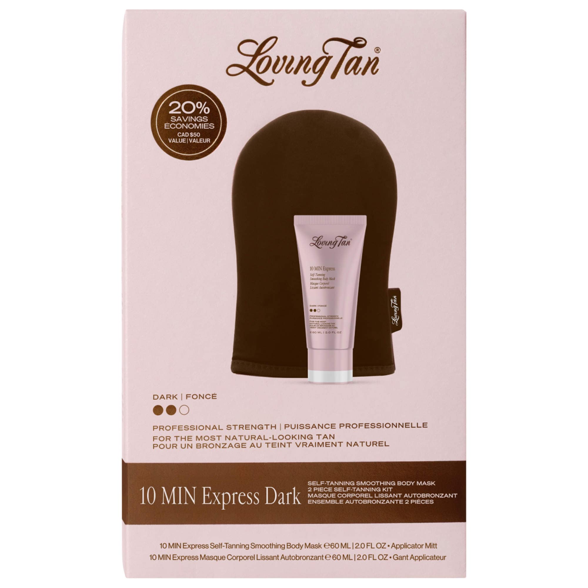Loving Tan 10 Min Express Self-Tanning Smoothing Body Mask 2 Piece Self-Tanning Kit 2/60