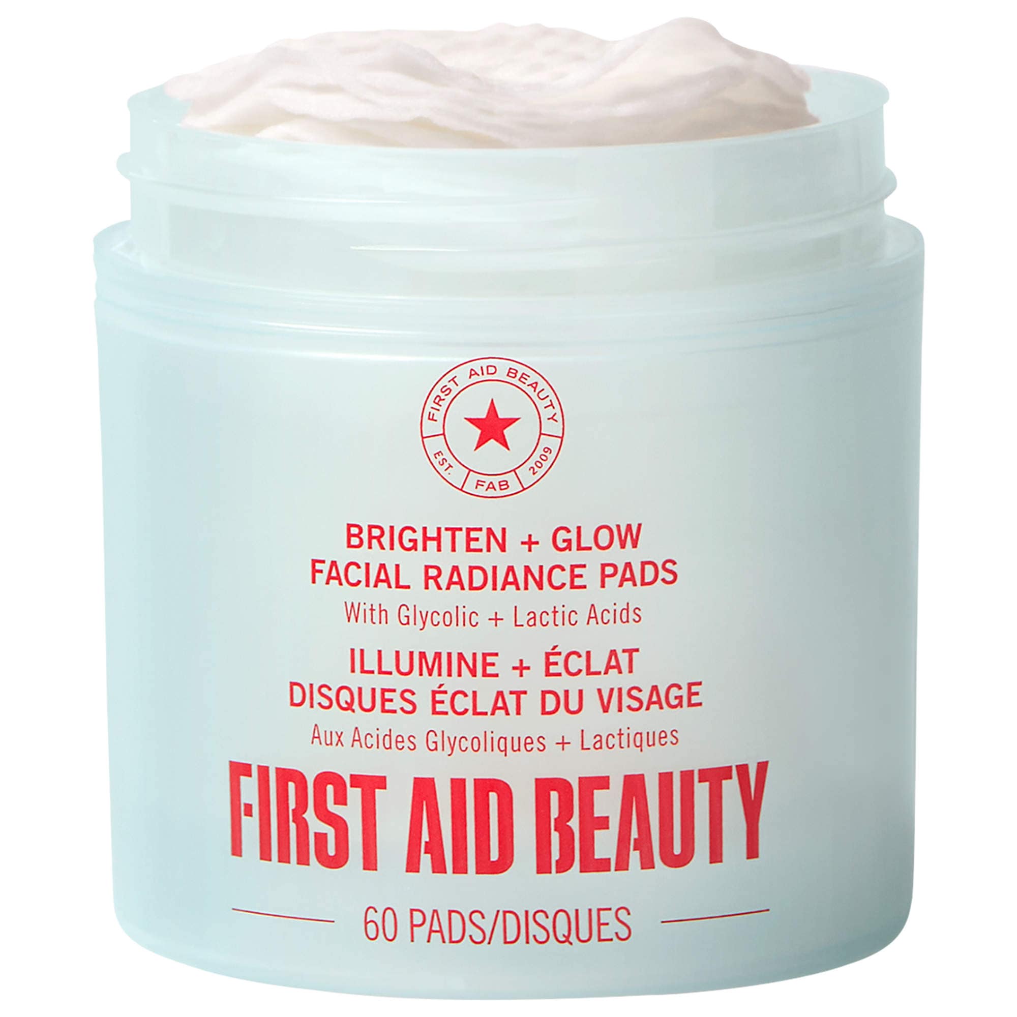 First Aid Beauty Brighten + Glow Facial Radiance Pads with Glycolic + Lactic Acids