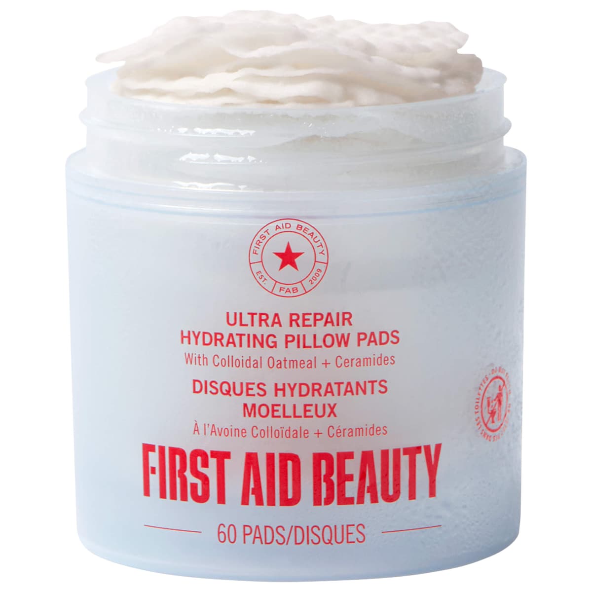 First Aid Beauty Ultra Repair Hydrating Pillow Pads with Colloidal Oatmeal and Ceramides