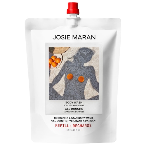 Увлажняющий очищающий гель для душа с арганой Josie Maran Topless Tangerine, сменный блок