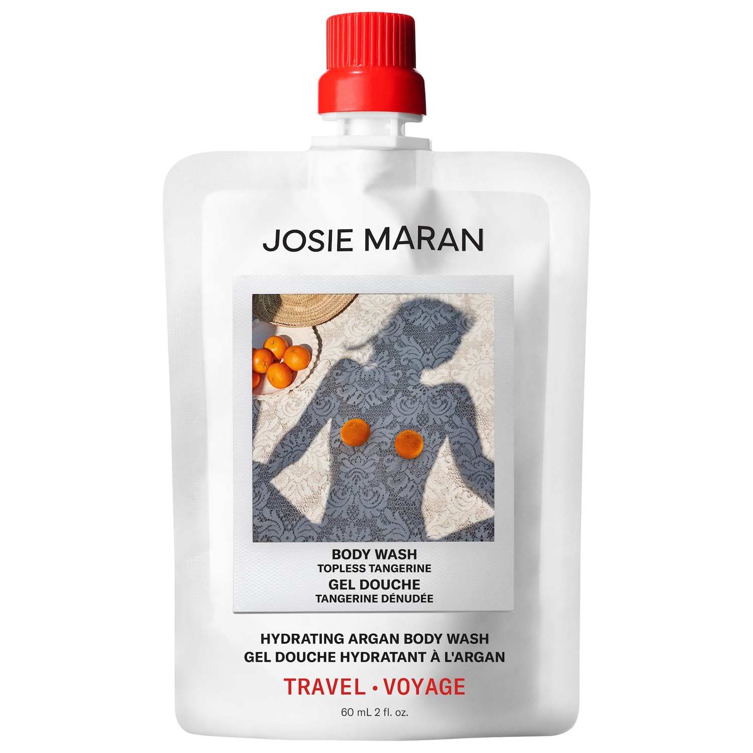 Мини-гель для душа Josie Maran Topless Tangerine с аргановым маслом, сменный блок — фото 1