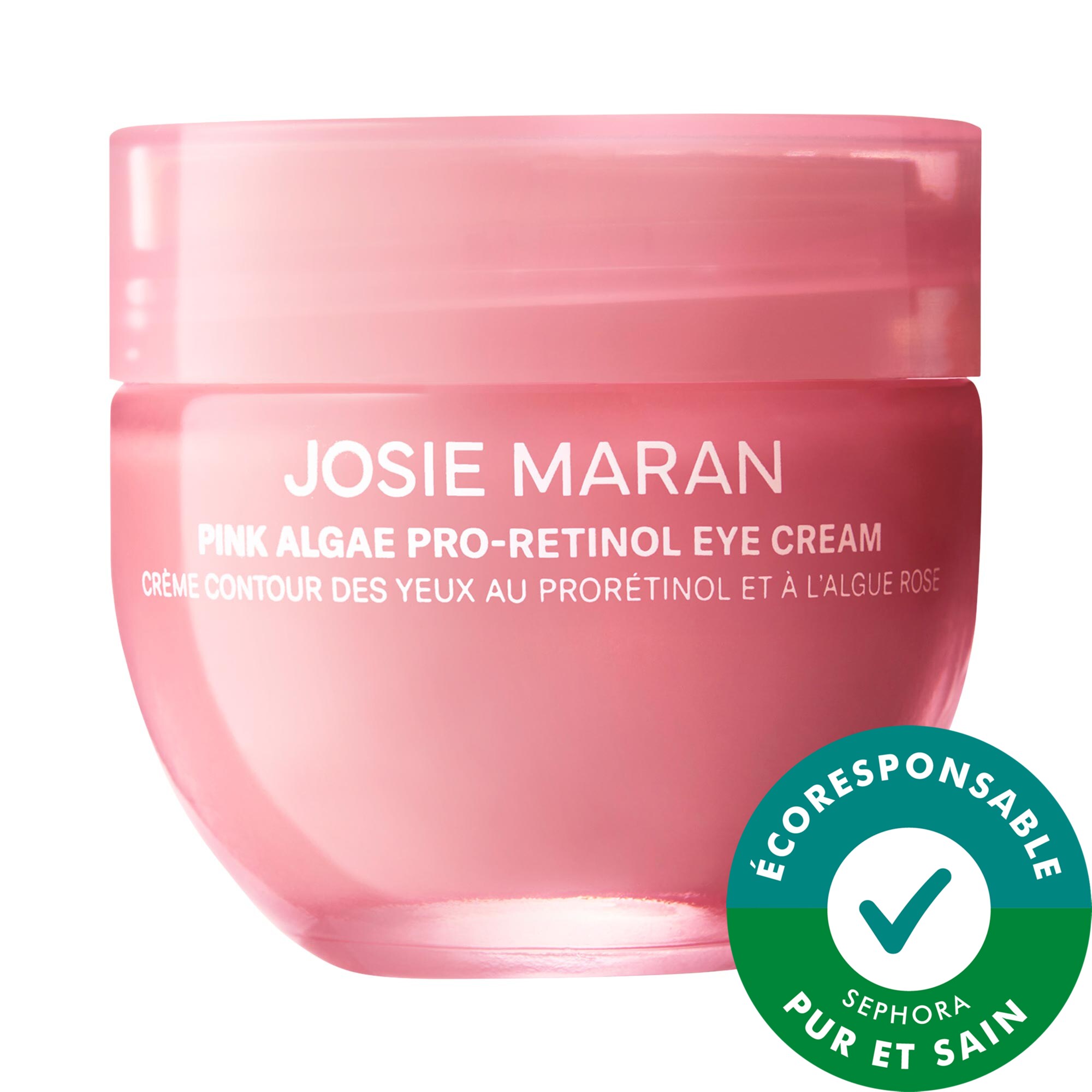 JOSIE MARAN Crème illuminante + raffermissante pour les yeux Pro-rétinol Pink Algae 0.5 oz/15 mL