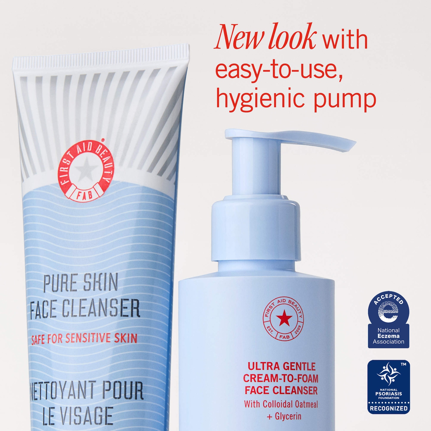Ultra Gentle Pure Skin Cream-to-Foam Face Cleanser with Colloidal Oatmeal + Glycerin