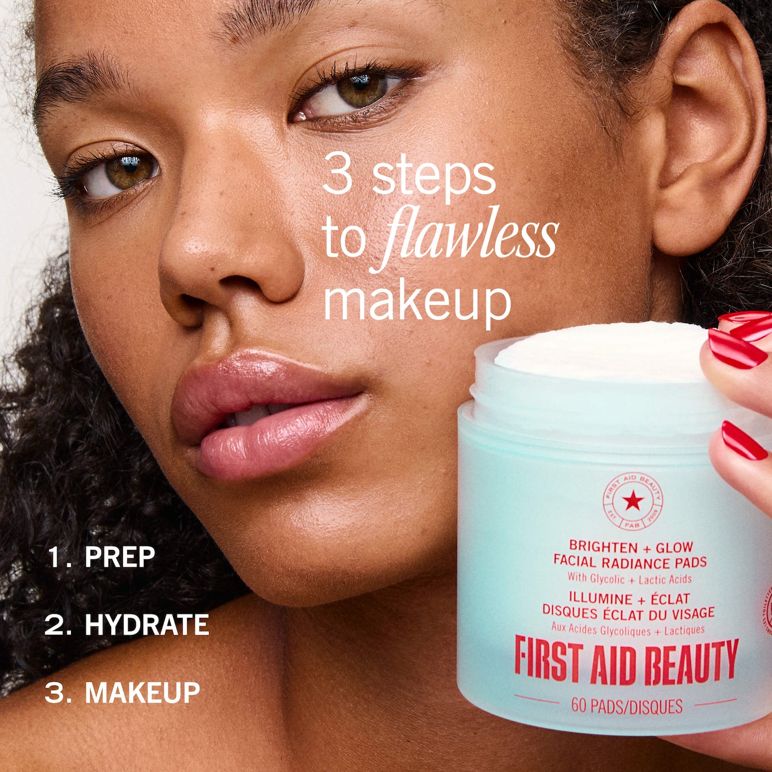 Brighten + Glow Facial Radiance Pads with Glycolic Lactic Acids