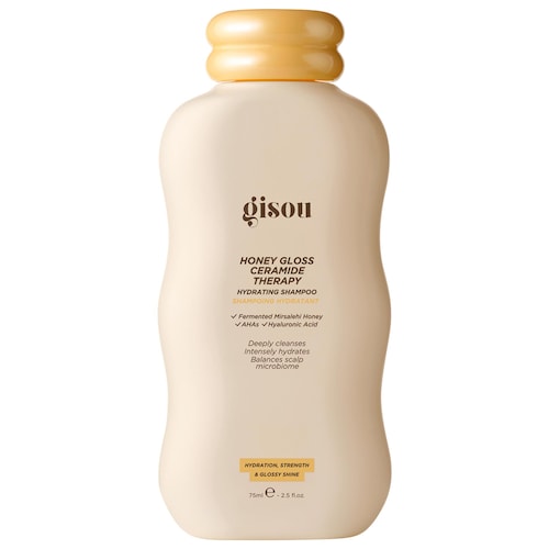 Мини-увлажняющий шампунь Gisou Honey Gloss с церамидами