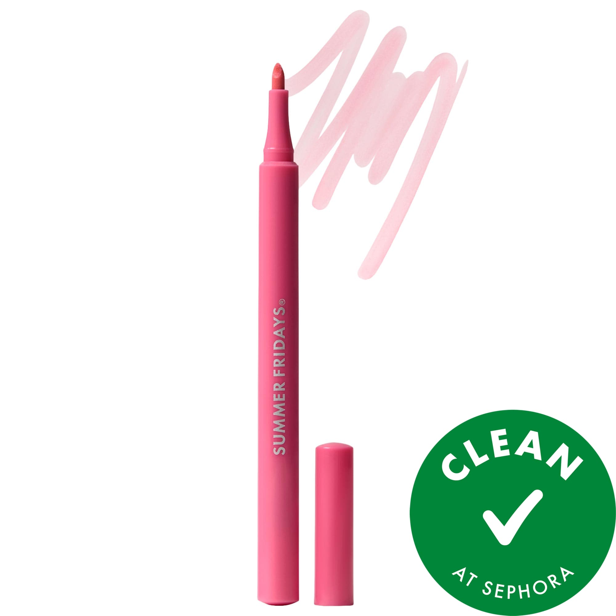 Summer Fridays Flushed Lip Stain 12hr Transfer-proof Lip Tint Slipper - Soft Warm Pink