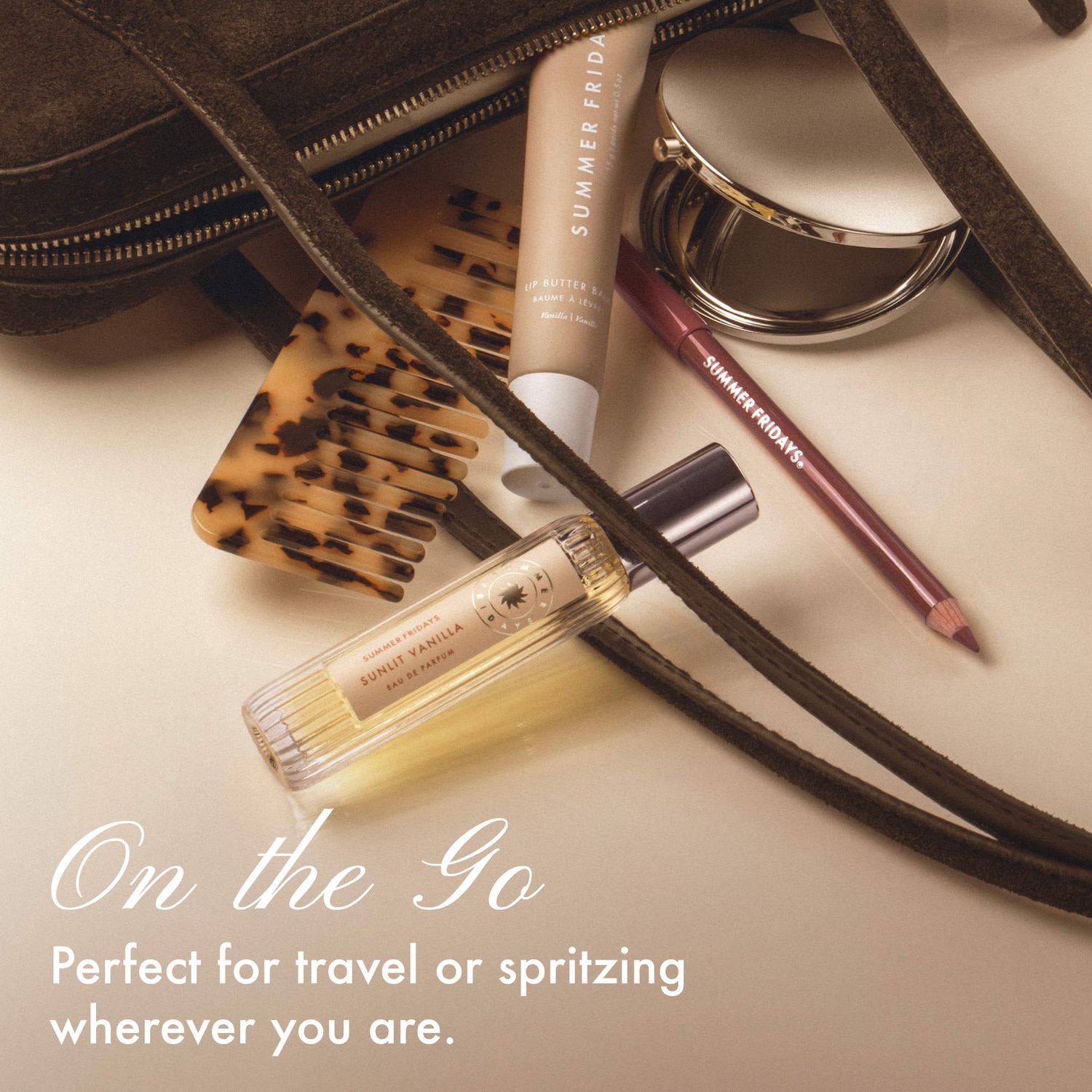 Sunlit Vanilla Eau de Parfum with Caramel Travel Spray - Summer