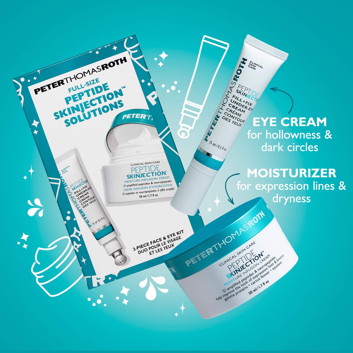 Full-Size​ Peptide Skinjection™​ 2-Piece Skincare Set with Under