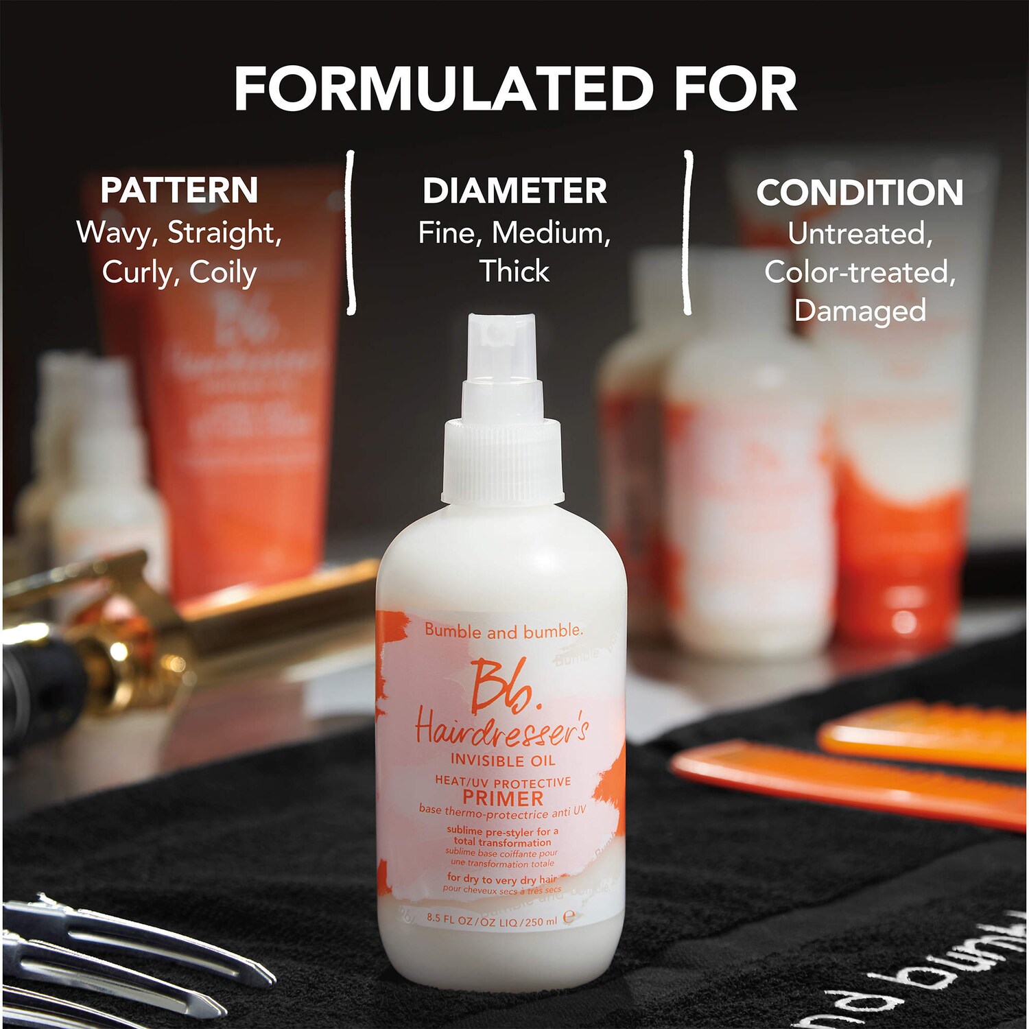 Hairdresser’s Invisible Oil Heat Protectant Leave In Conditioner Primer