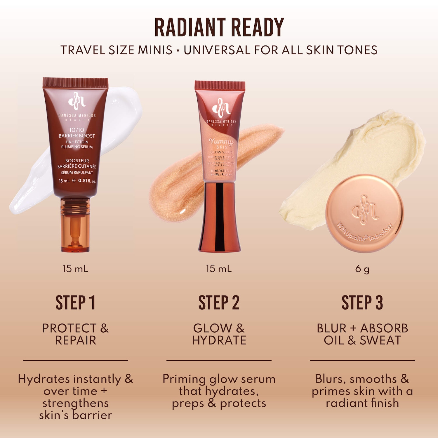 Mini Yummy Skin Glow Finish Skin Prep Essential Kit - Danessa