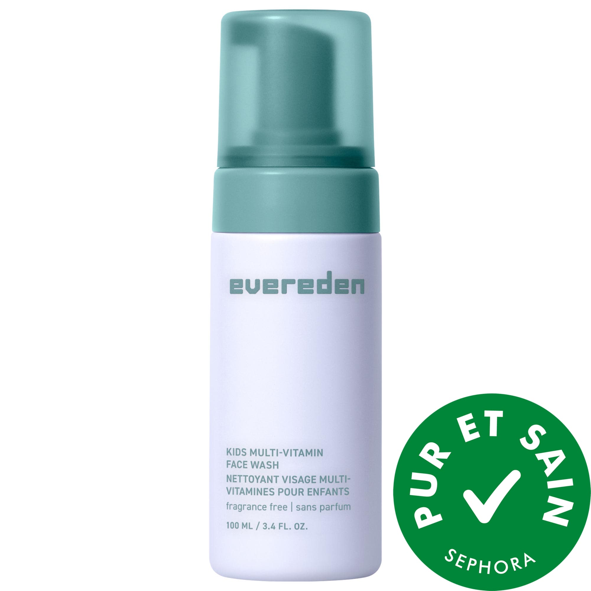 Evereden Nettoyant multi-vitamines pour enfants et adolescents avec vitamines B5 B3 (niacinamide) 3.4 ml