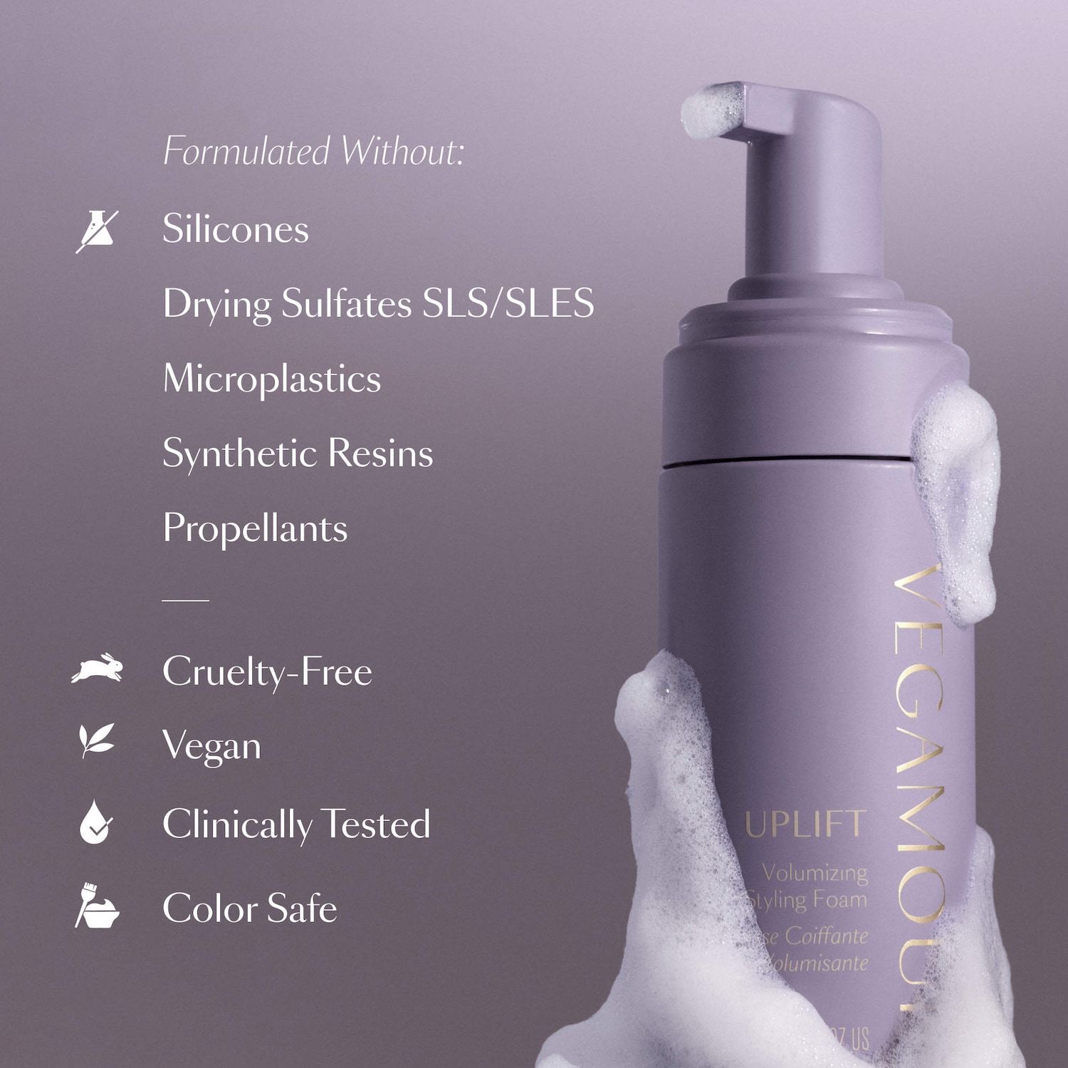 Vegamour UPLIFT Styling Foam - Thumbnail 2