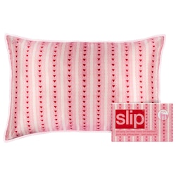 Slip Pure Silk Queen Pillowcase With Lace Trim in Sweetie