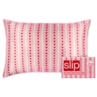 Slip - Slip Pure Silk Queen Pillowcase With Lace Trim in Sweetie