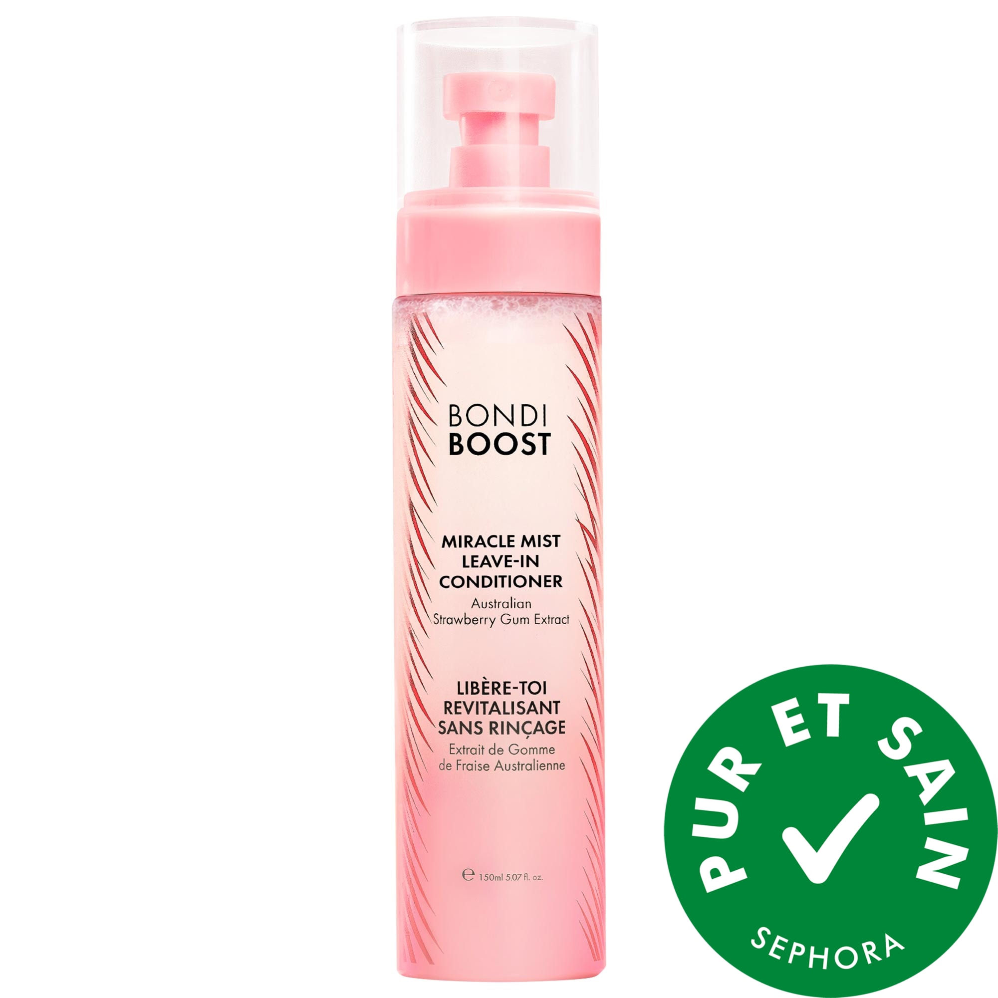 BondiBoost Brume revitalisante sans rinçage et soin thermoprotecteur Miracle DE HG Gwberry Gum 5.07/150