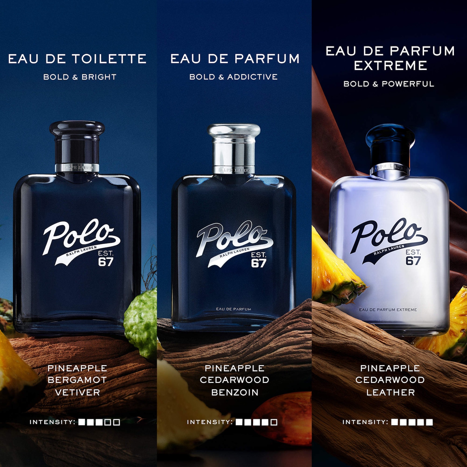 Polo 67 Eau de Parfum Extreme with Pineapple, Cedarwood & Leather
