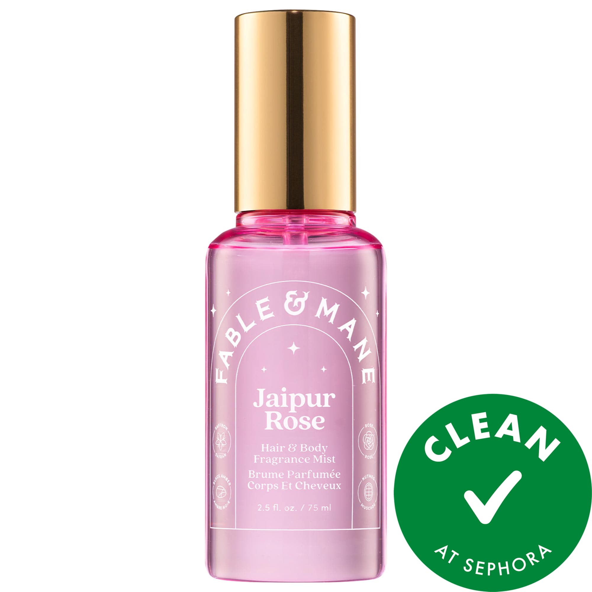 Jaipur Rose Hair & Body Mist with Saffron + Black Amber