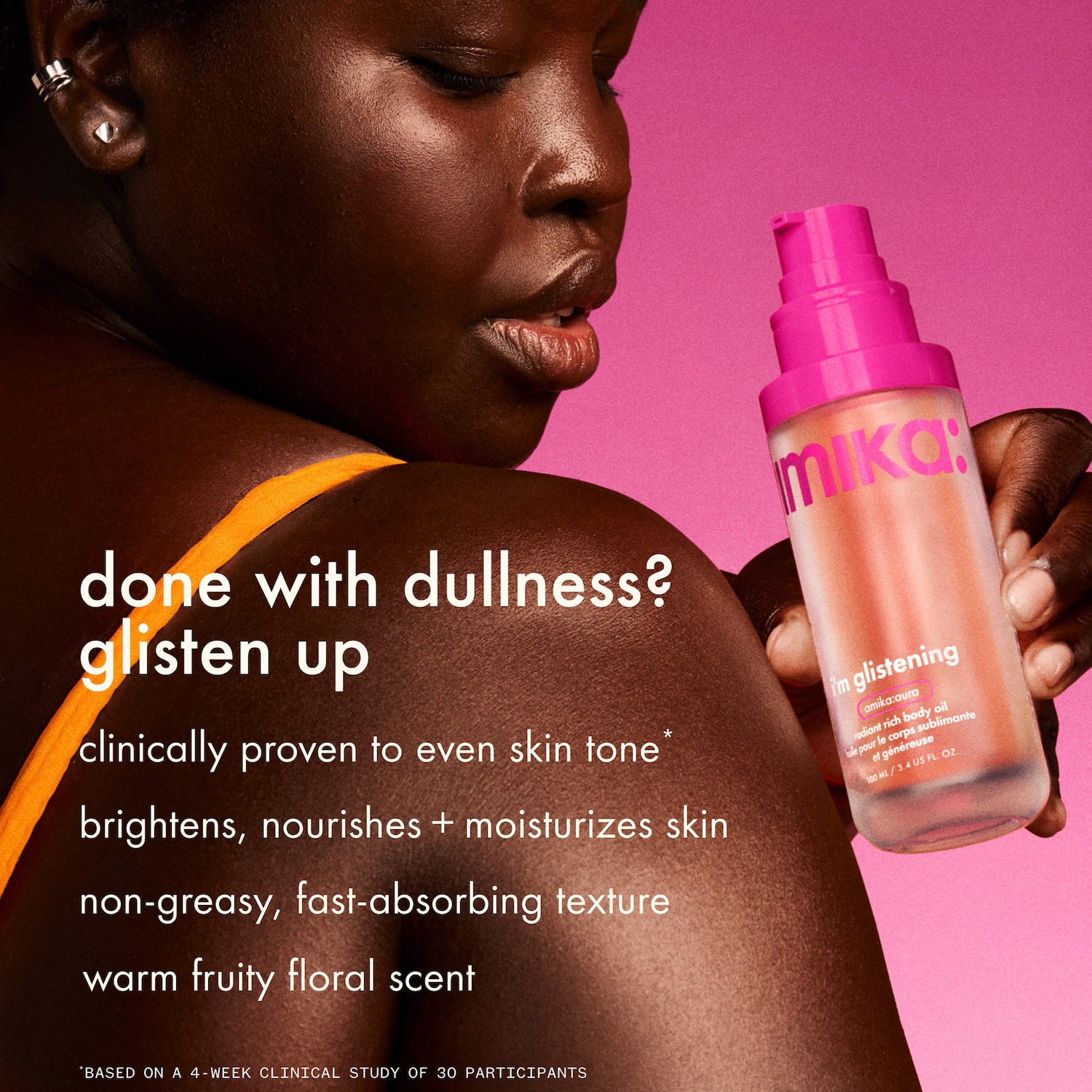 I'm Glistening Radiant Rich Body Oil - amika | Sephora