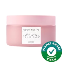 Glow Recipe - LHA + AHA Korean Watermelon Toner Pads for Hydration and Gentle Exfoliation 