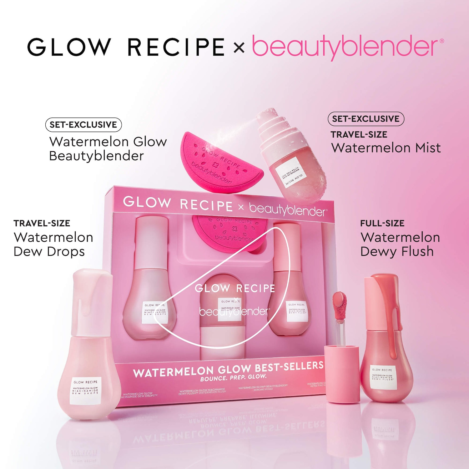 日本未上陸Glow Recipe × beautyblender Glow Recipe X Beautyblender Watermelon Glow Bestsellers - Glow