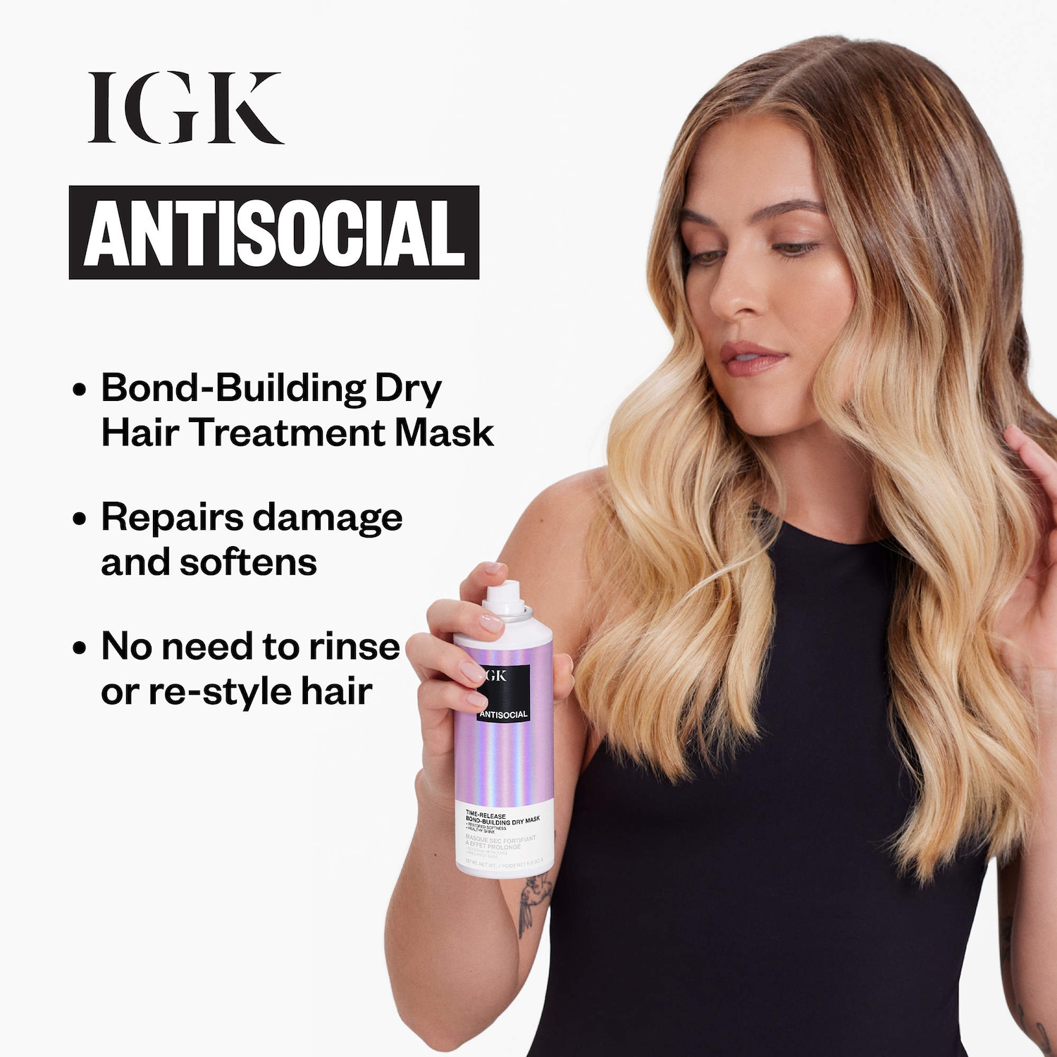 IGK Good Behavior Smoothing Spray & Antisocial Dry Hair Mask - Thumbnail 5