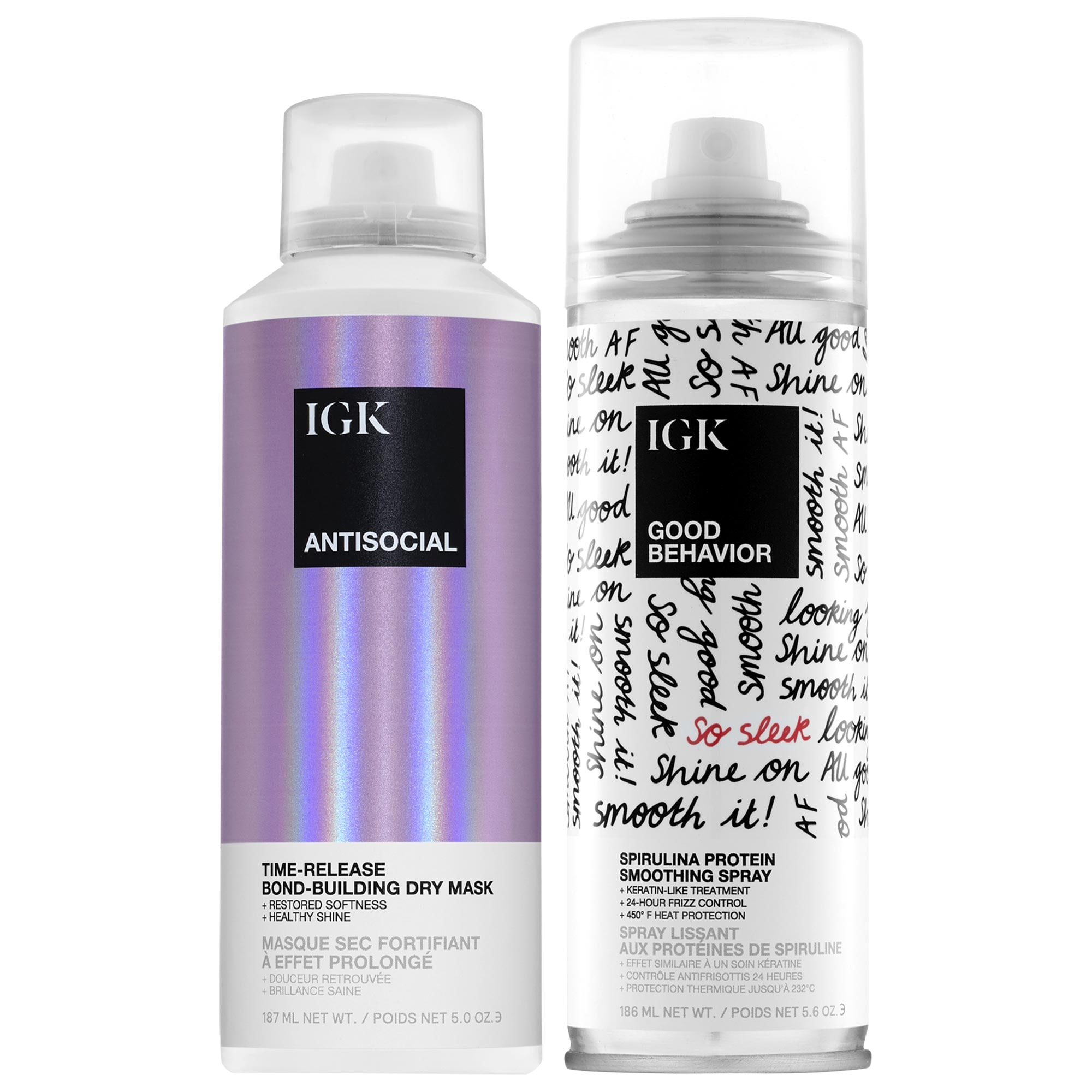 IGK Good Behavior Smoothing Spray & Antisocial Dry Hair Mask - Thumbnail 2