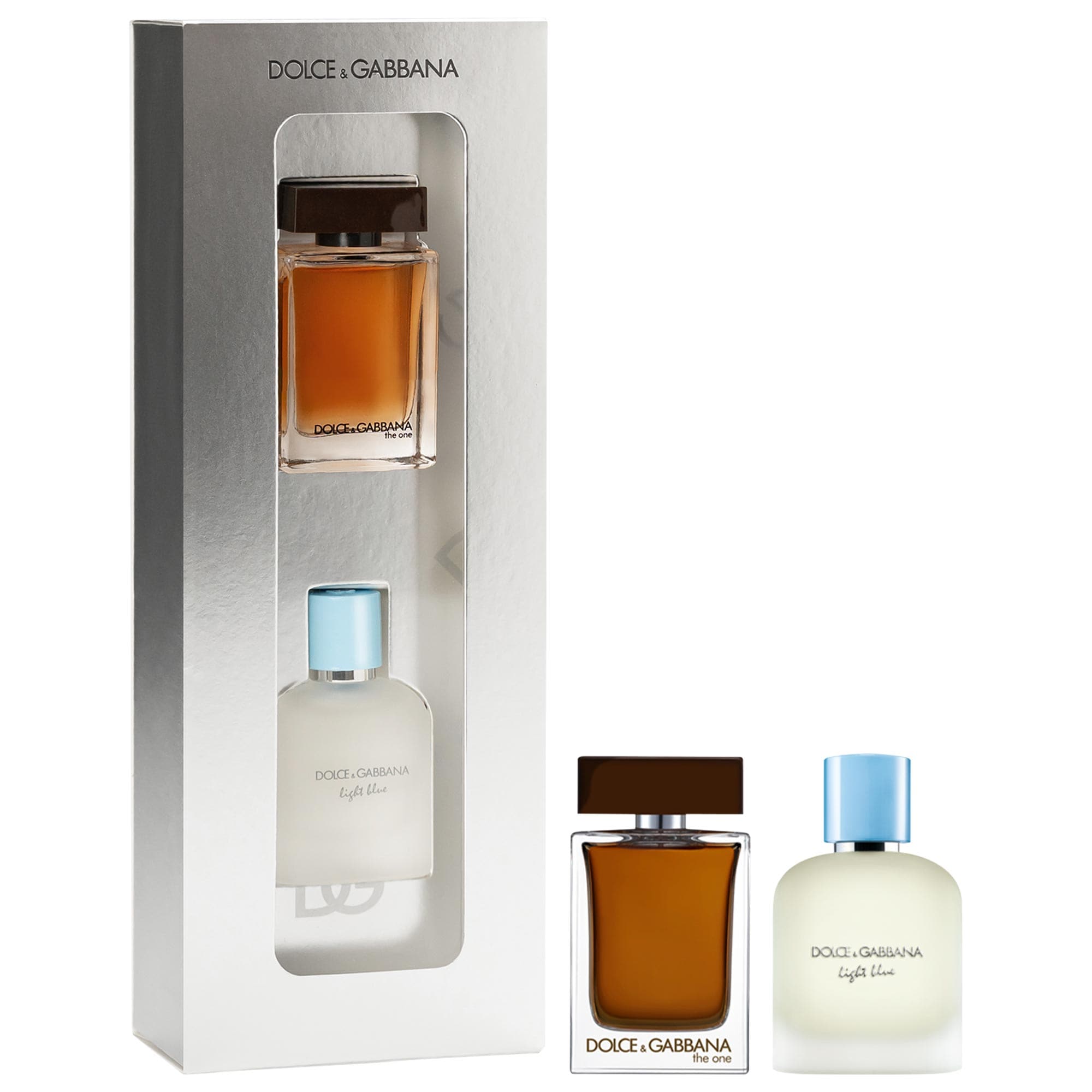 新品 DOLCE&GABBANA/the one/EDT/100ml×2本セット The One for Men Eau de Parfum & Light Blue Eau de Toilette Mini