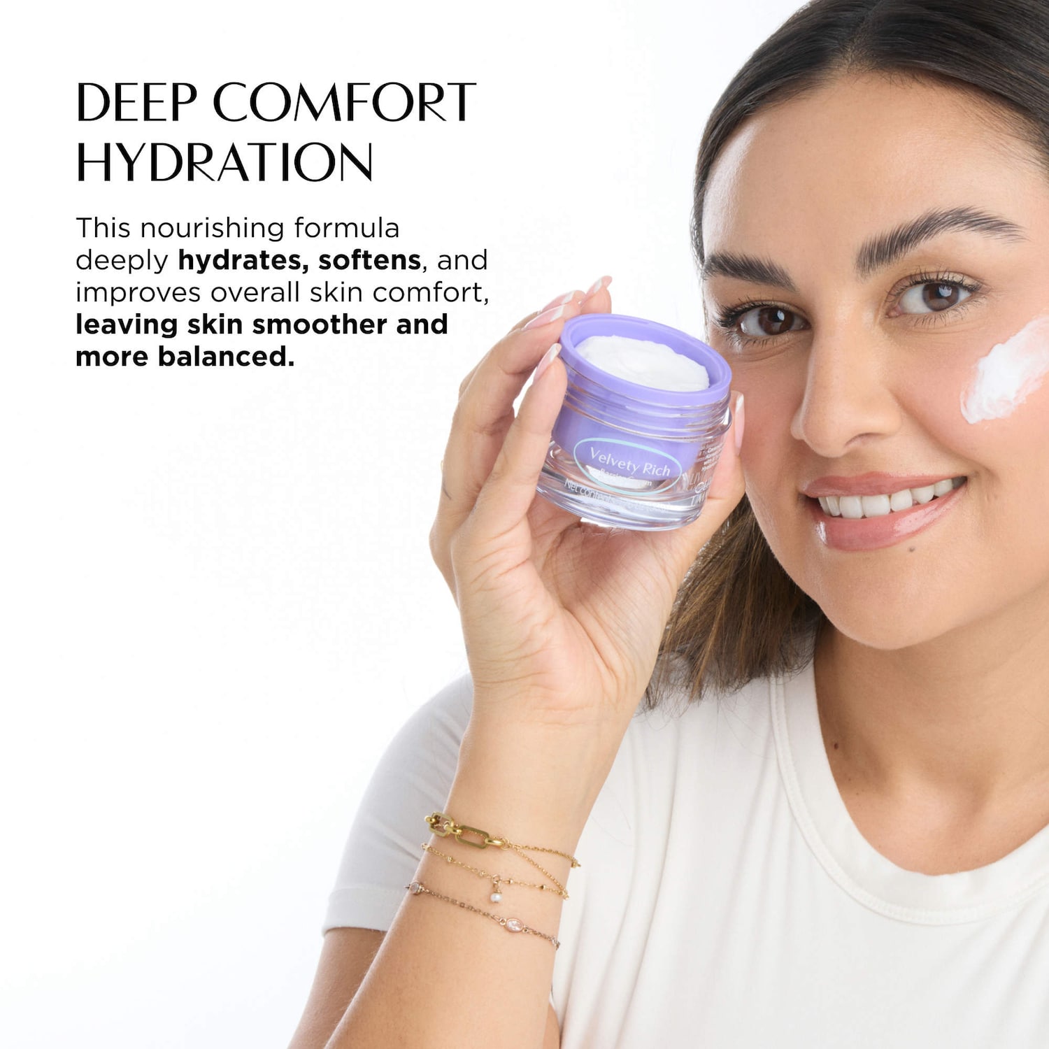 Velvety Rich Barrier Cream for Firming and Anti-aging with 6 Types