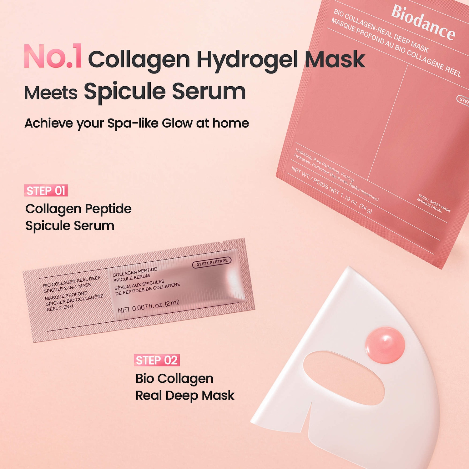 Biodance Bio Collagen Real Deep Spicule 2 Step Mask - 4 Pack for