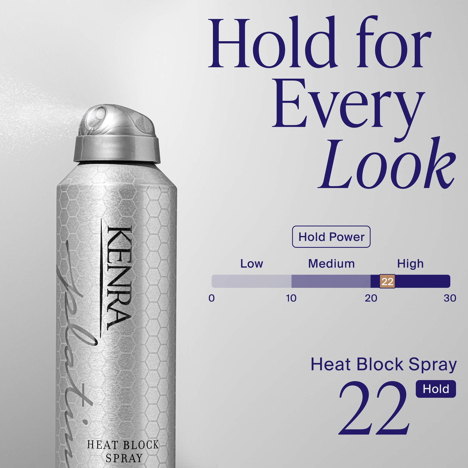 Heat Block Spray 22 High Hold Heat Protectant Hairspray - Kenra