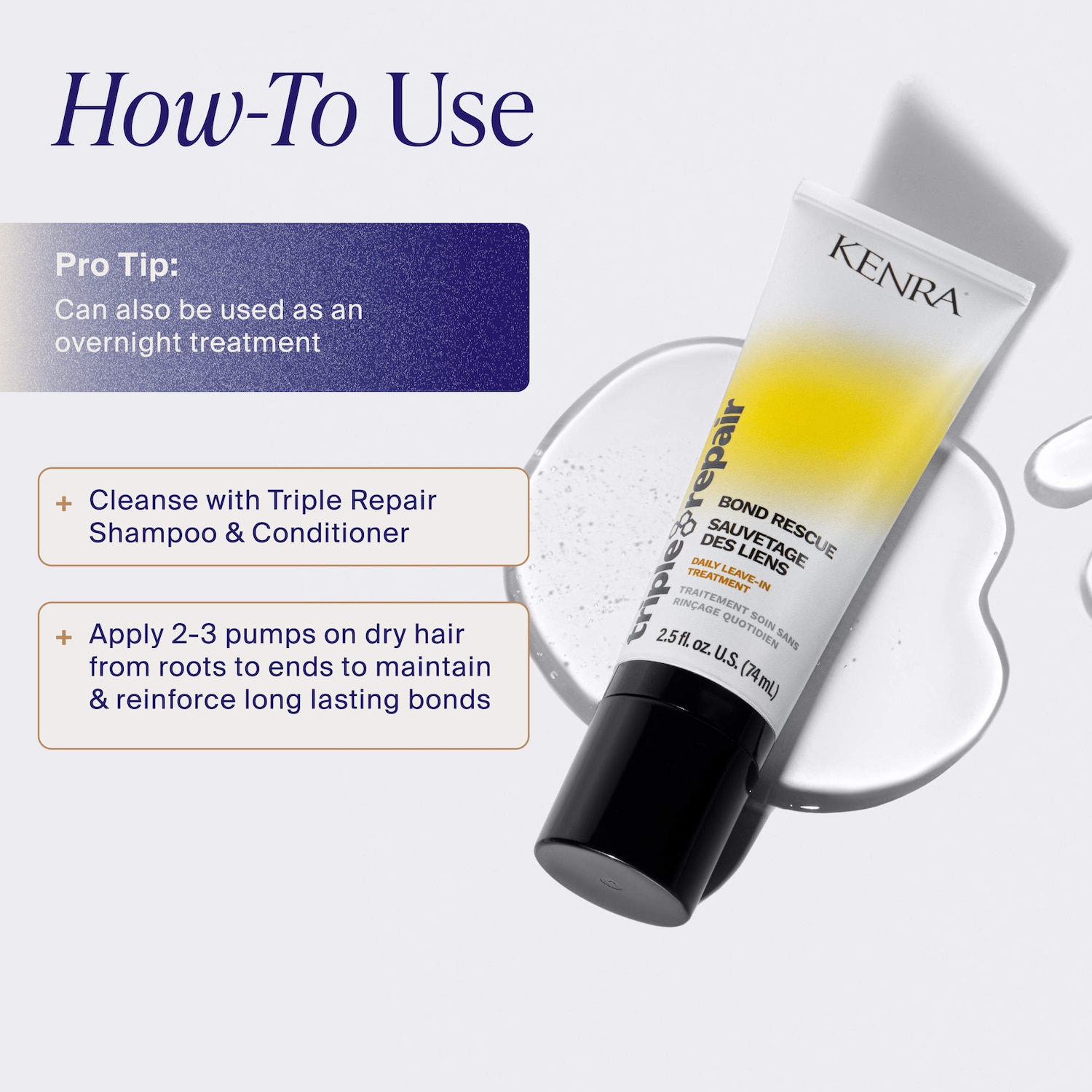 Triple Repair Bond Rescue Leave-In Treatment for Damaged Hair
