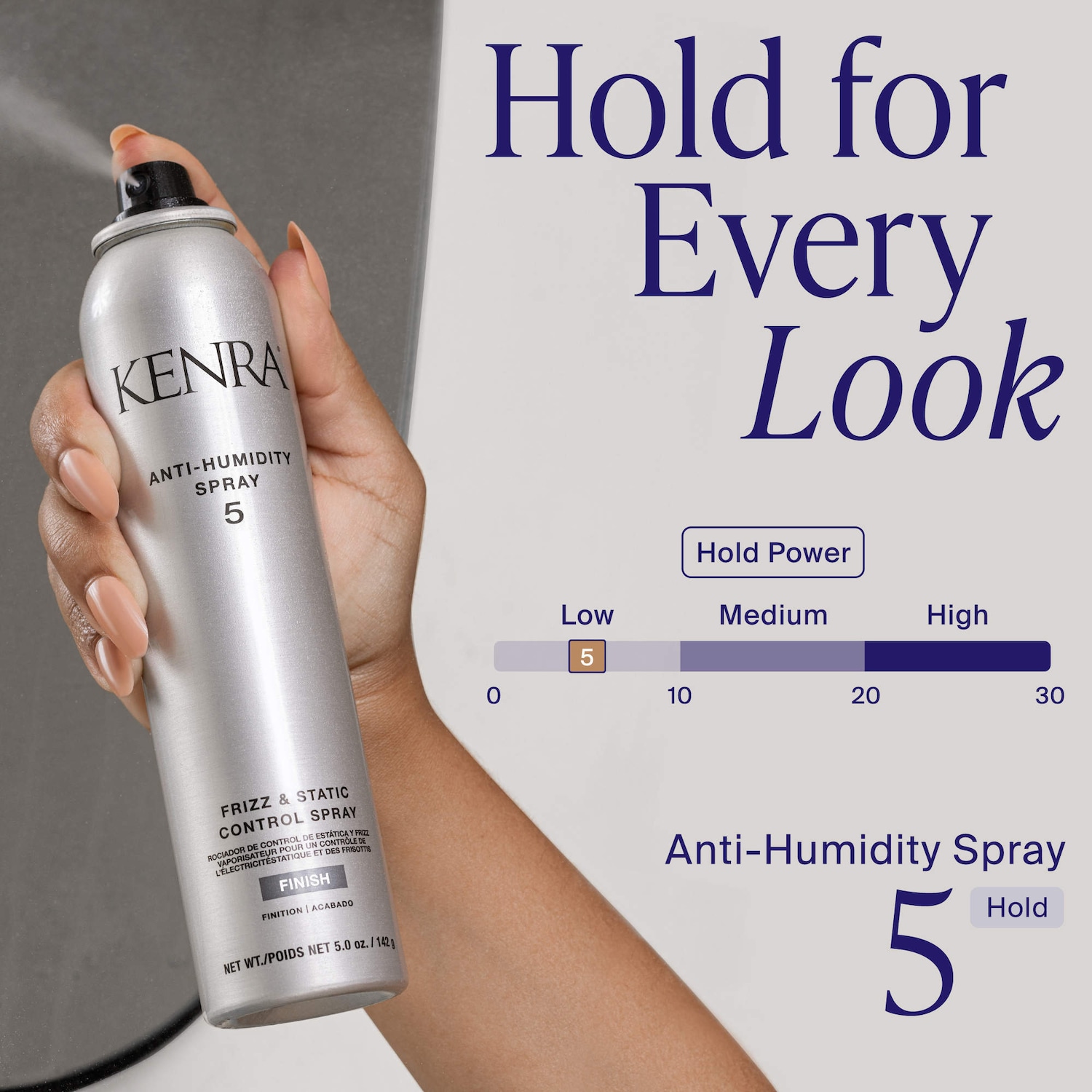 Anti-Humidity Finishing Spray 5 for Frizz & Static Control - Kenra