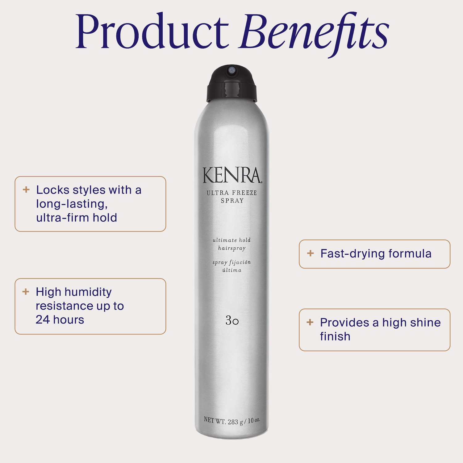 Ultra Freeze Hairspray 30 for Strong Hold - Kenra Professional