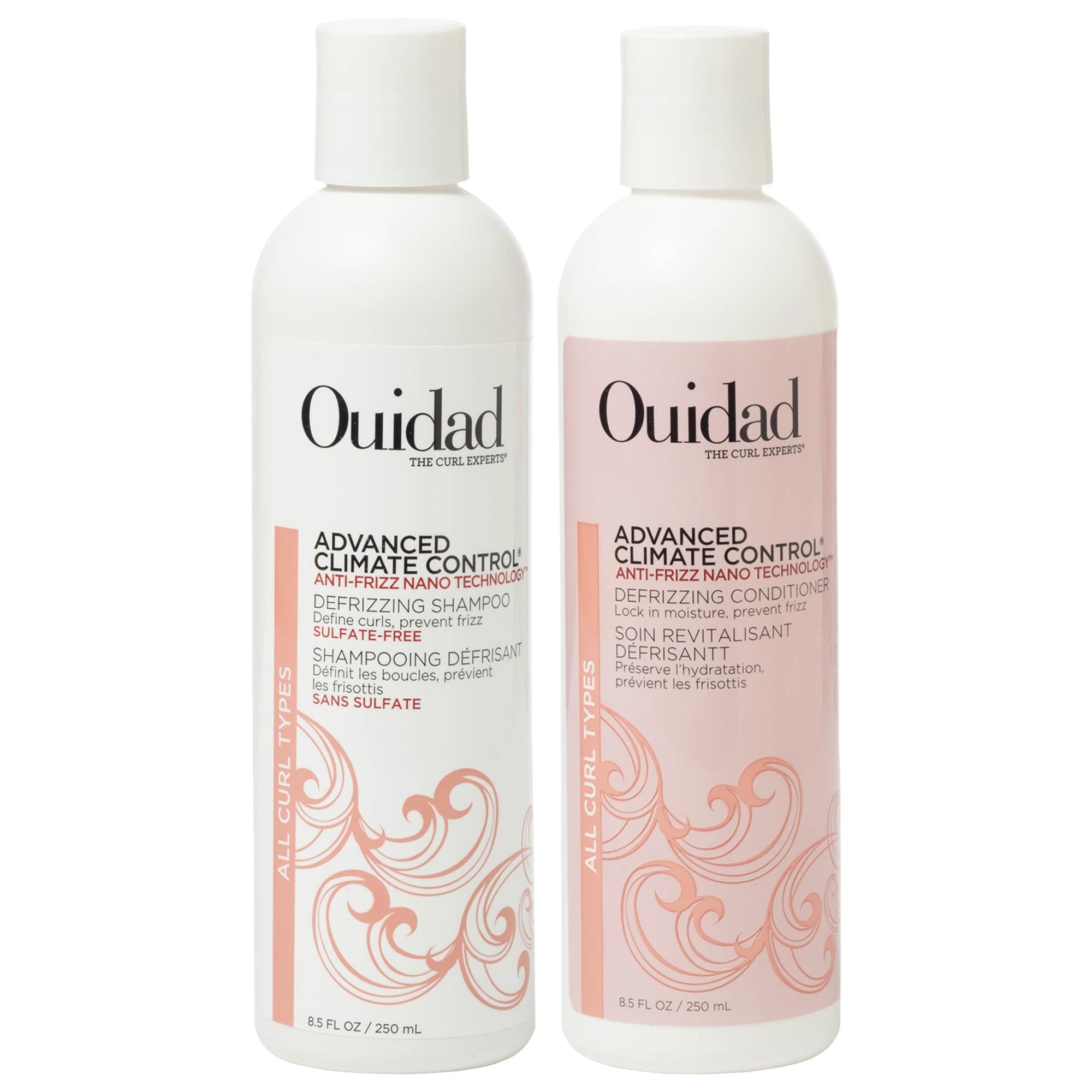 Ouidad Advanced Climate Control Anti-Frizz Shampoo & Conditioner Gift Set for Curly Hair