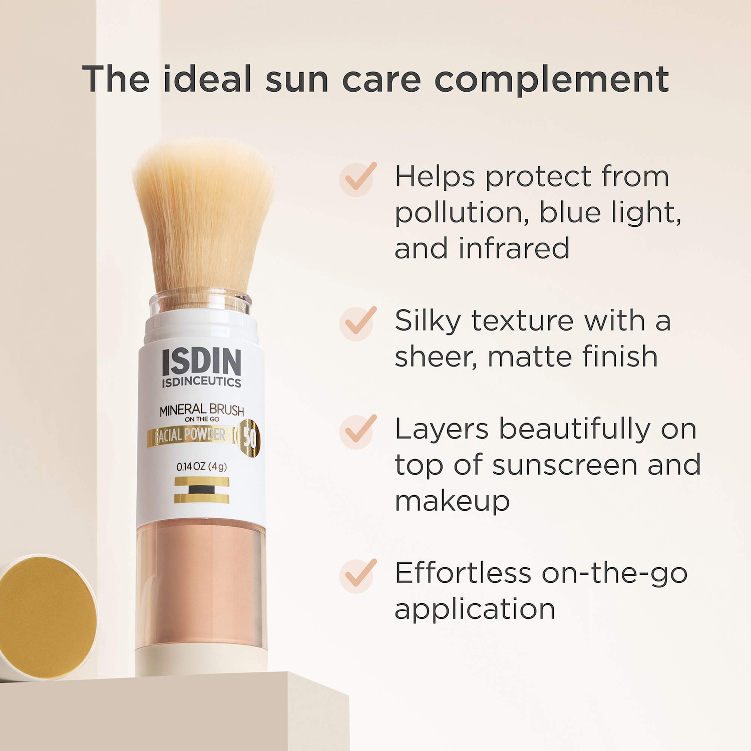 Mineral Brush Facial Reapplication Powder - ISDIN | Sephora