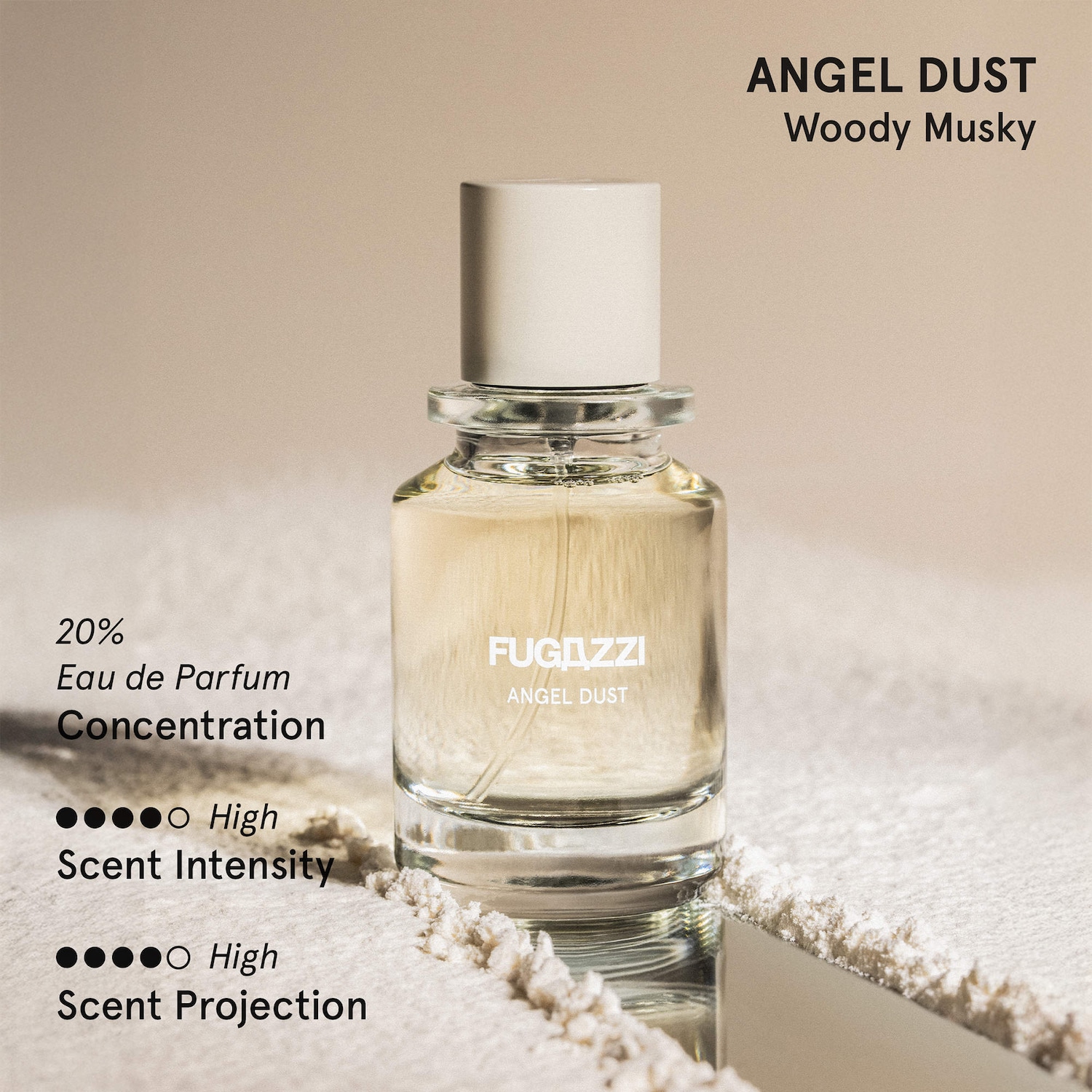 Angel Dust Eau de Parfum with Bergamot and Woody Musk - FUGAZZI