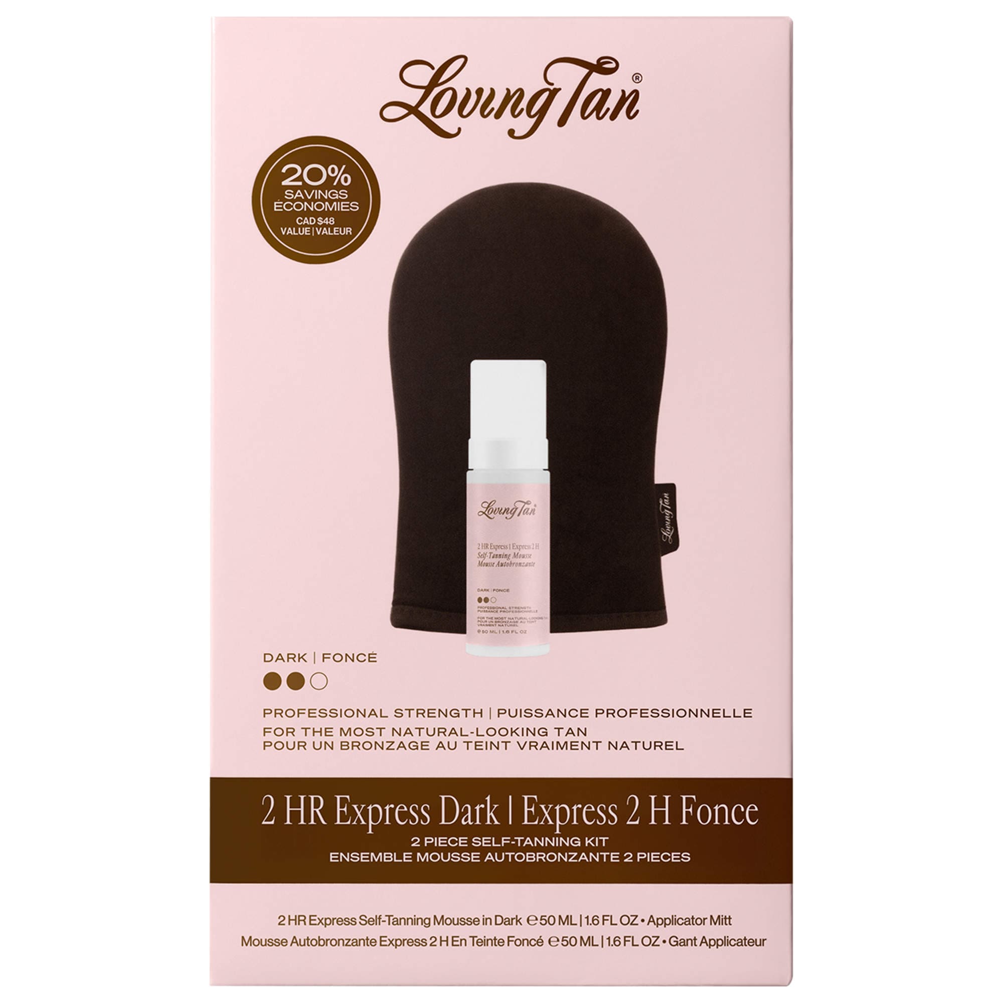 Loving Tan 2 HR Express Dark 2 Piece Self-Tanning