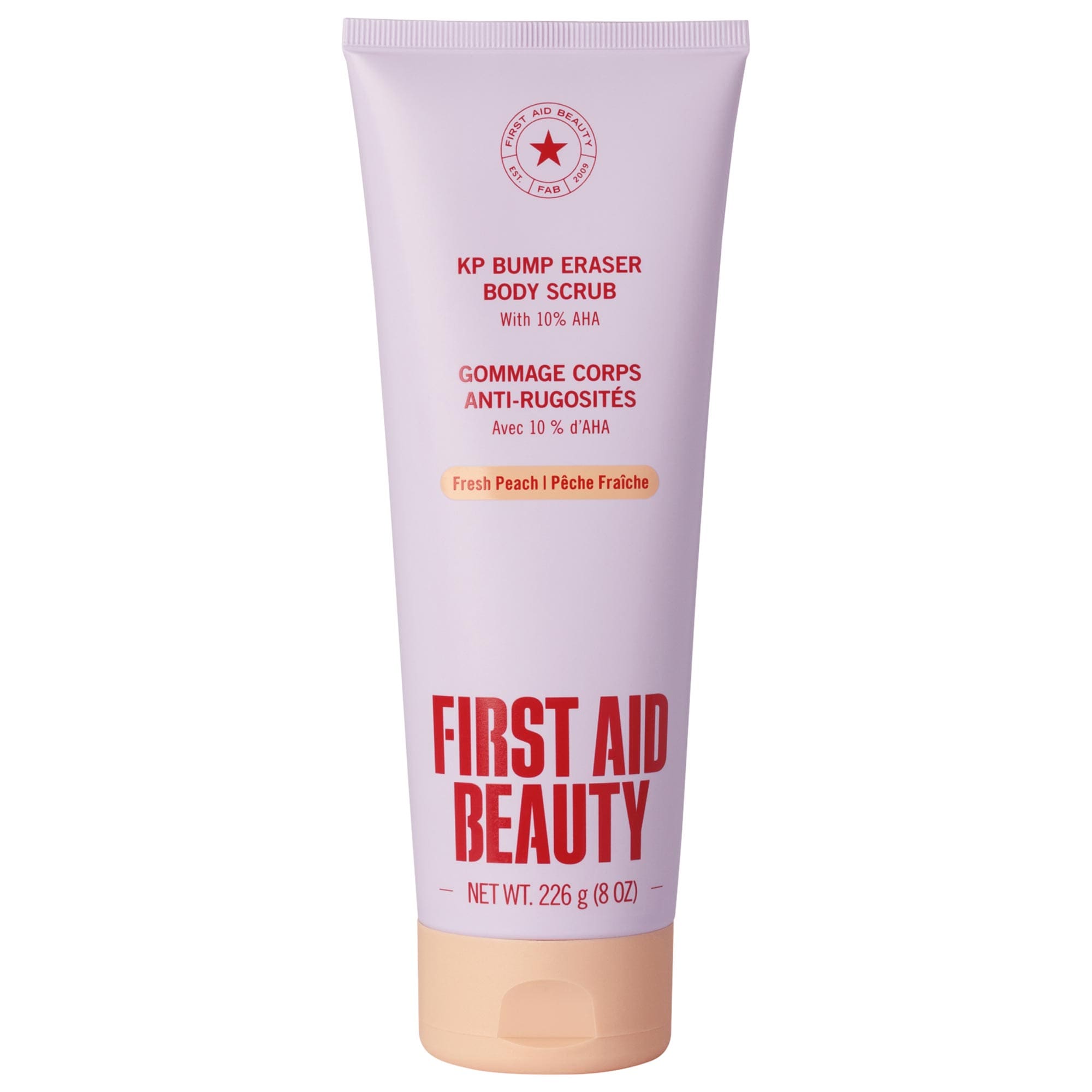 First Aid Beauty KP Bump Eraser Body Scrub with 10% AHA - Exfoliant for Keratosis Pilaris