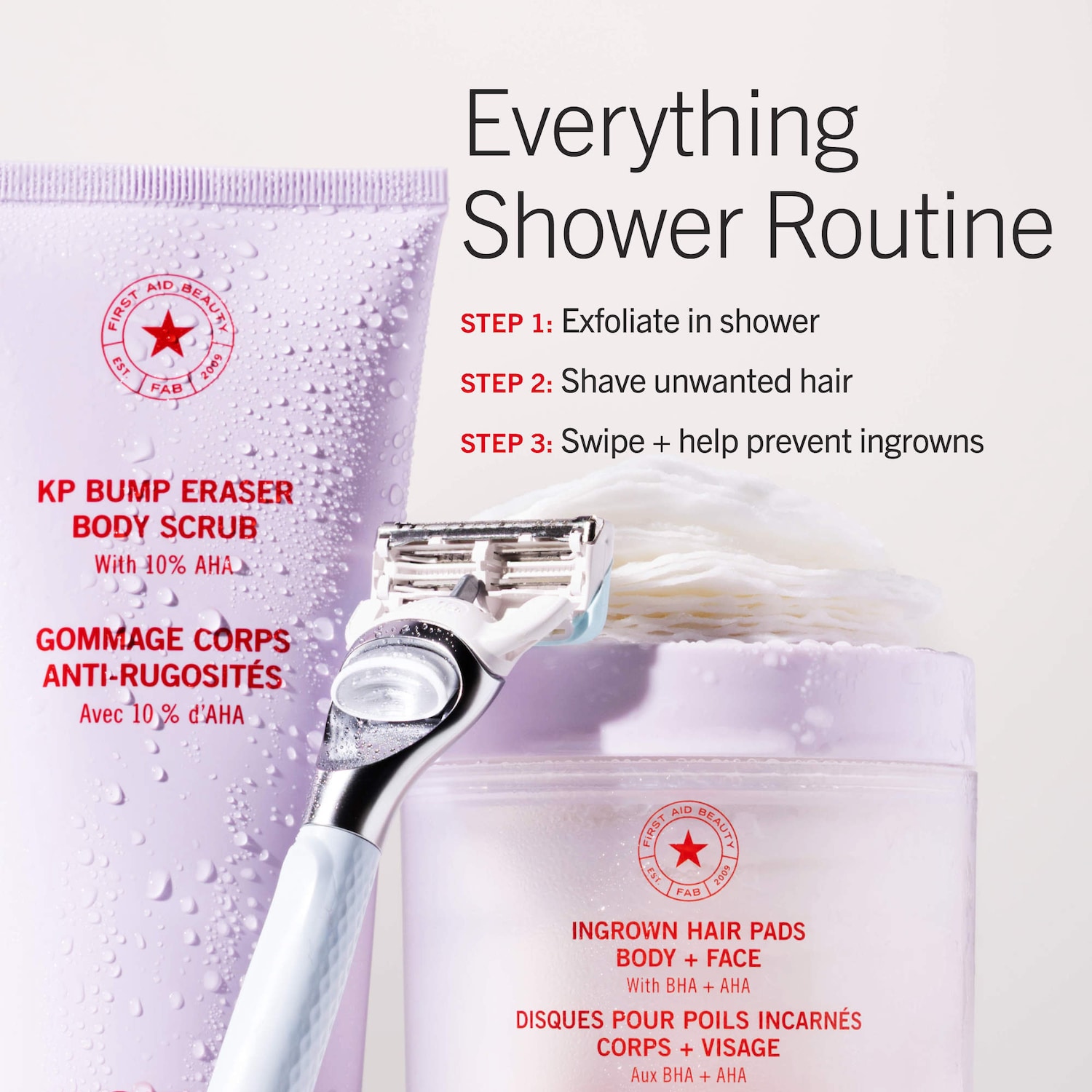 'Ingrown Hair Pads with AHA + BHA for Body + Face'