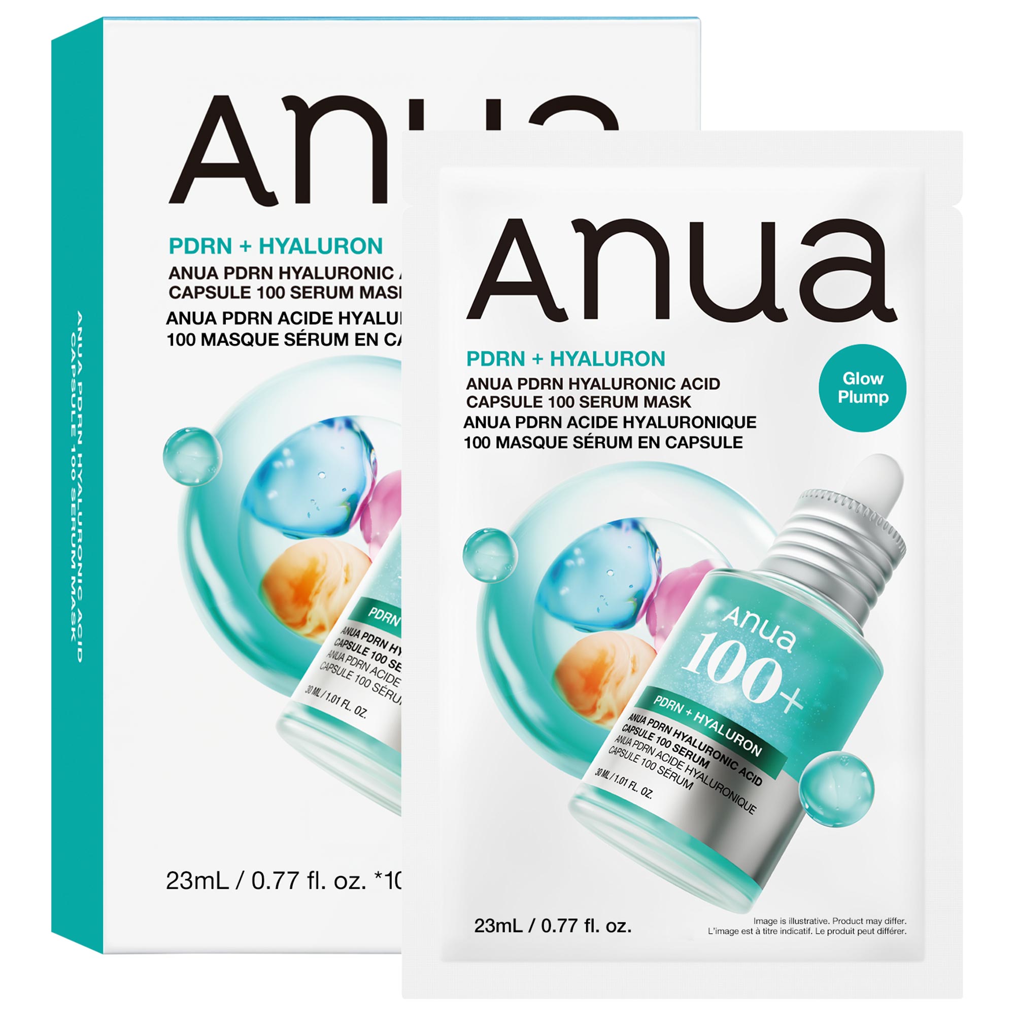 Anua PDRN Hyaluronic Acid Capsule 100 Serum Mask 10 Masks